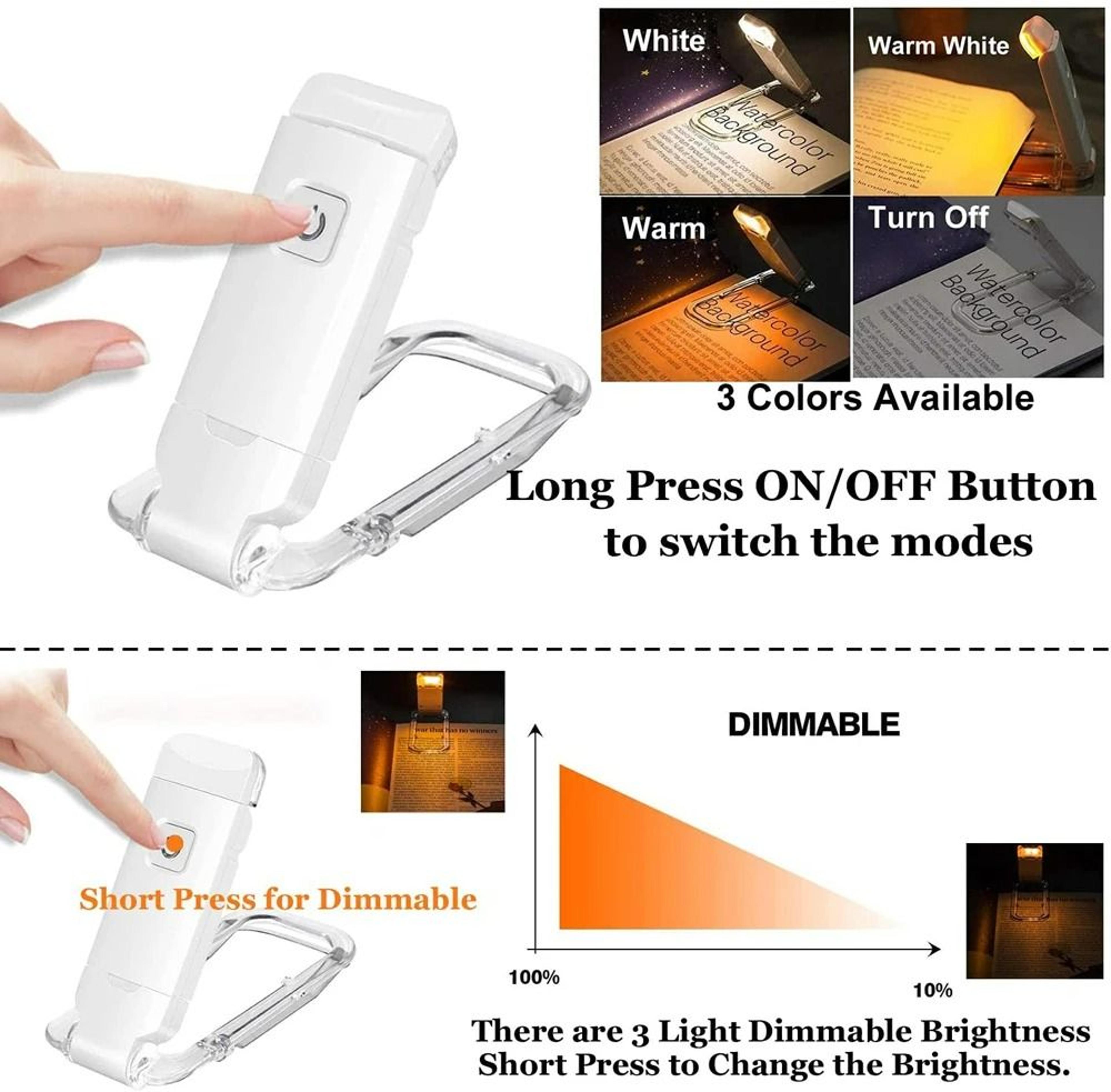 USB Rechargeable UltraSlim LED Bookmark Book Light 2