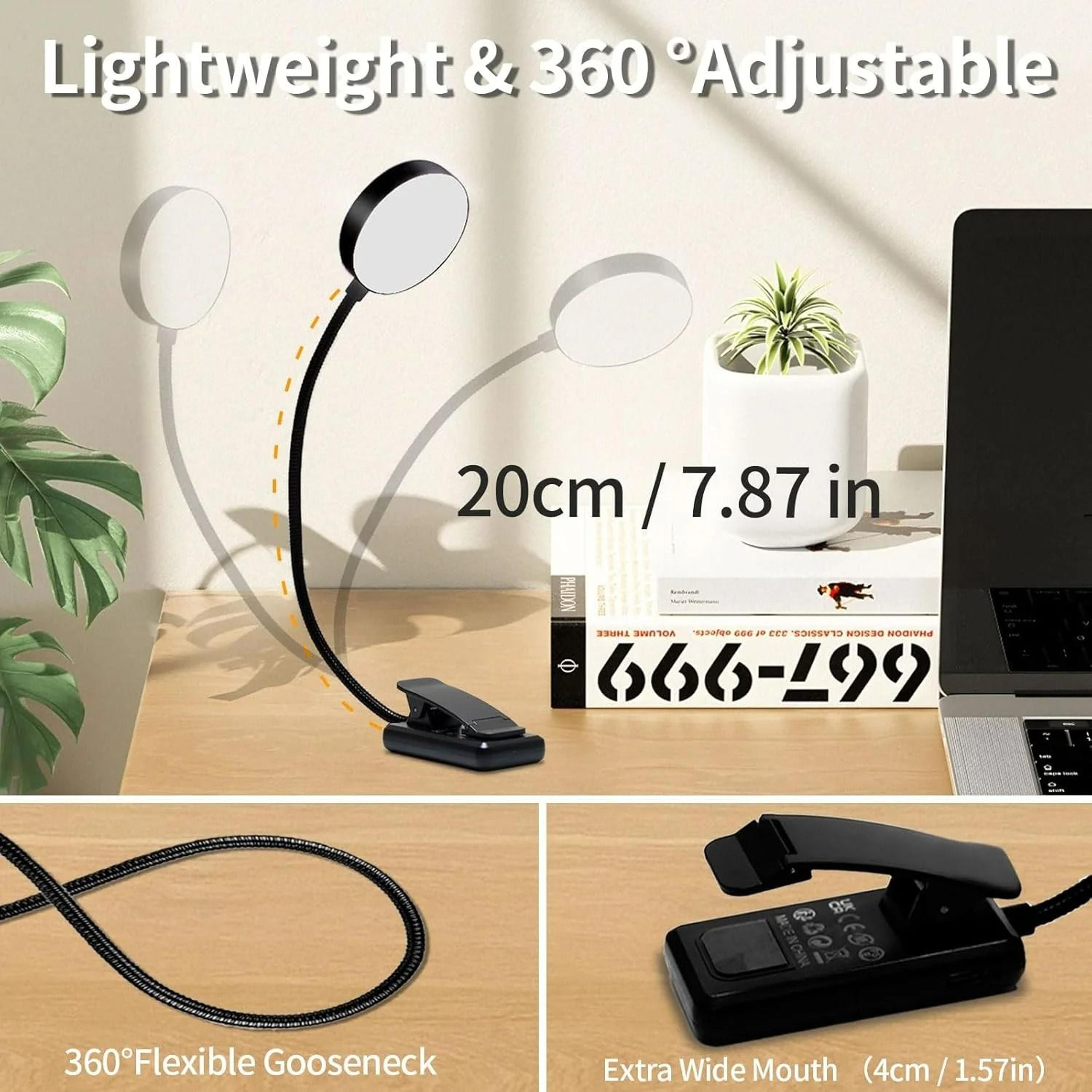 3Color USB Rechargeable Flexible Clip Reading Light 5