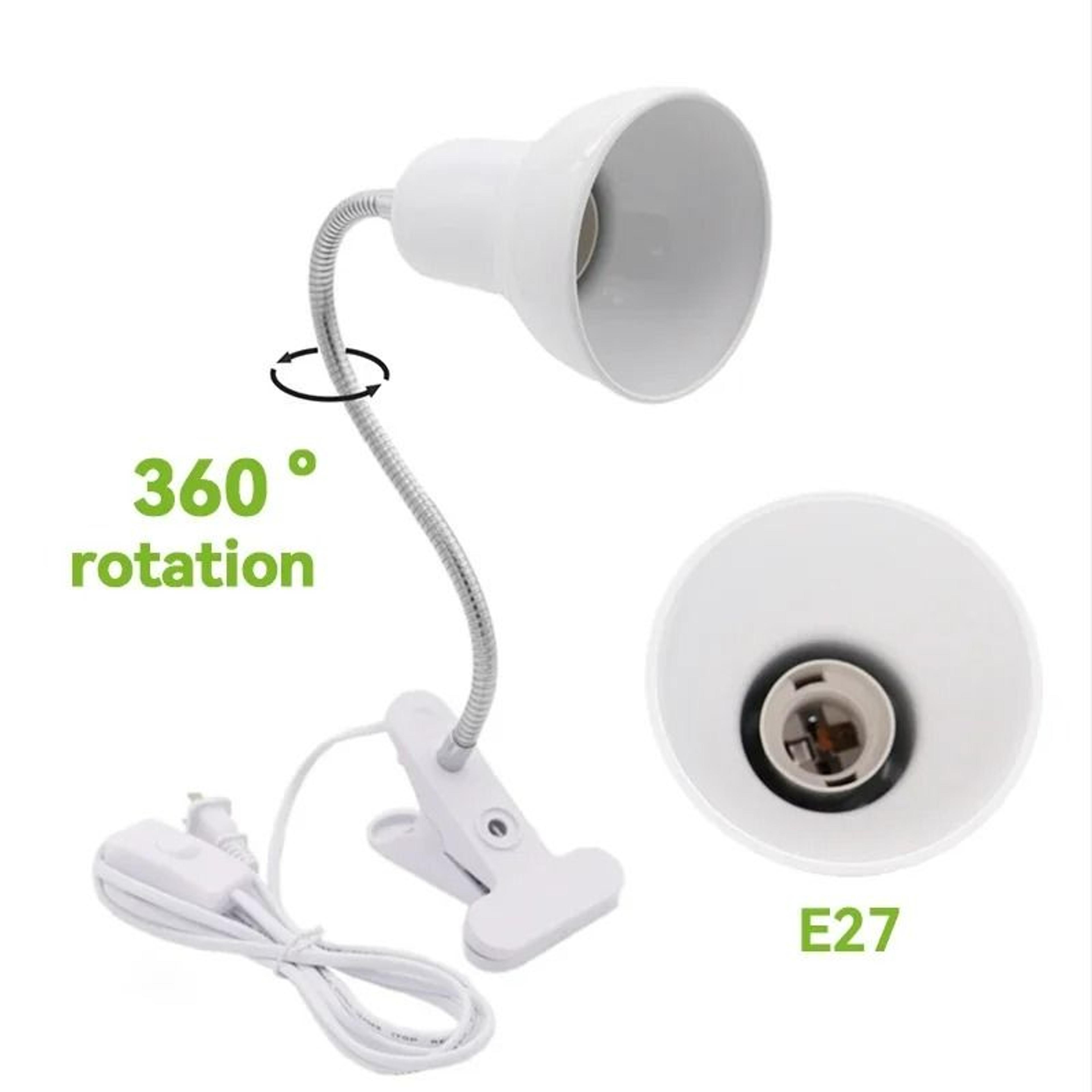 E27 Adjustable Gooseneck ClipOn Desk  Bedside Lamp 1