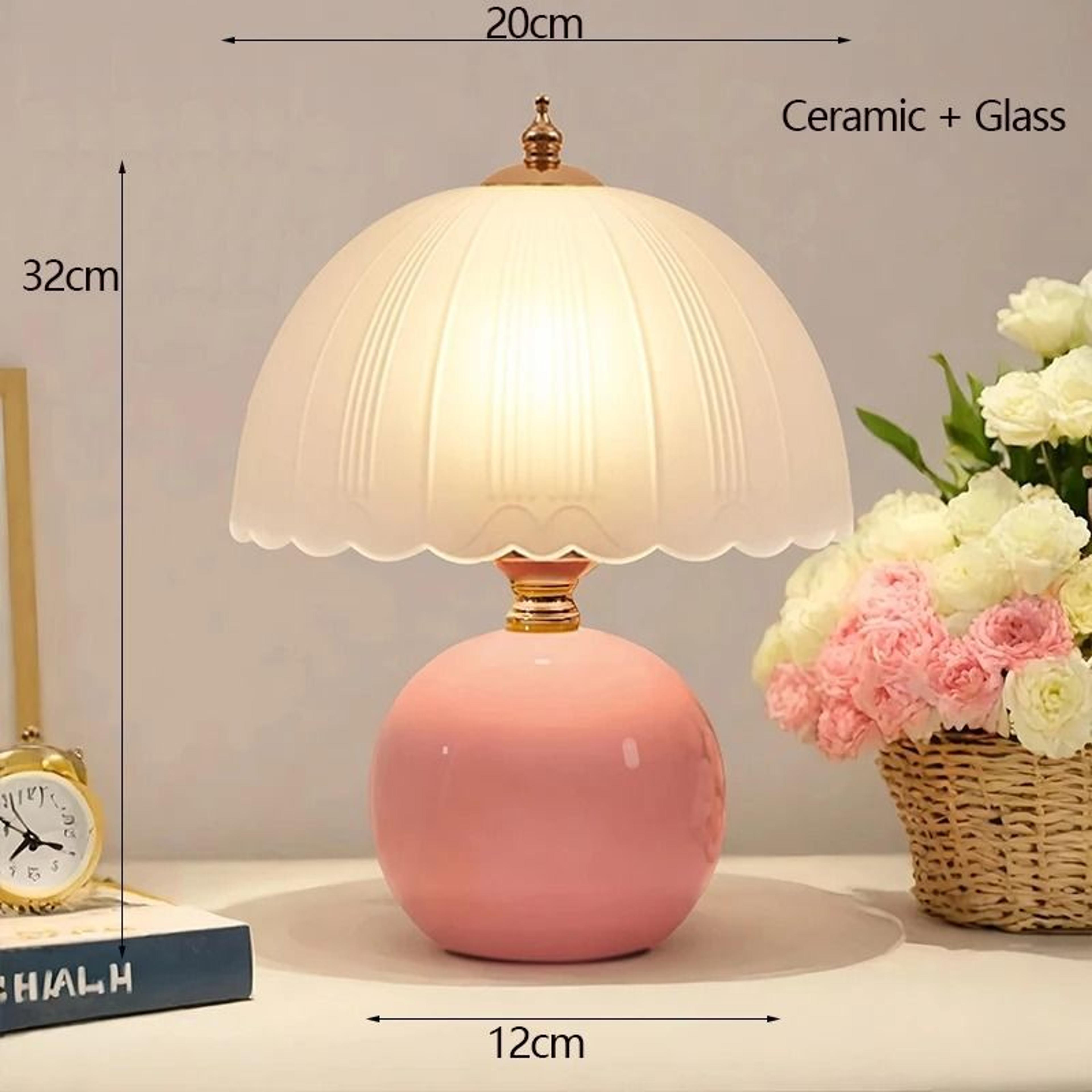 Modern Ceramic Table Lamp With Glass Shade 8