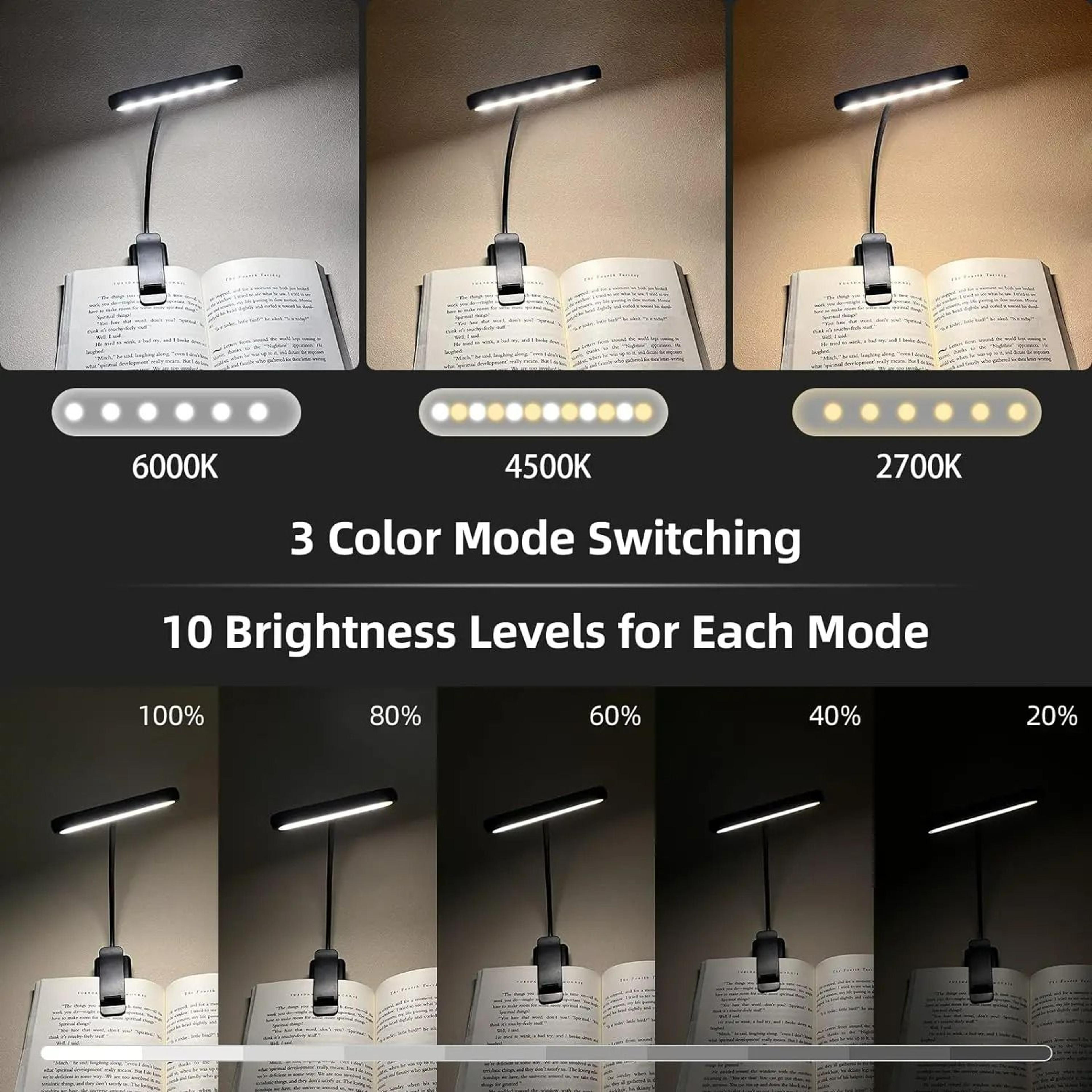 14 LED USB Rechargeable ClipOn Reading Light 2