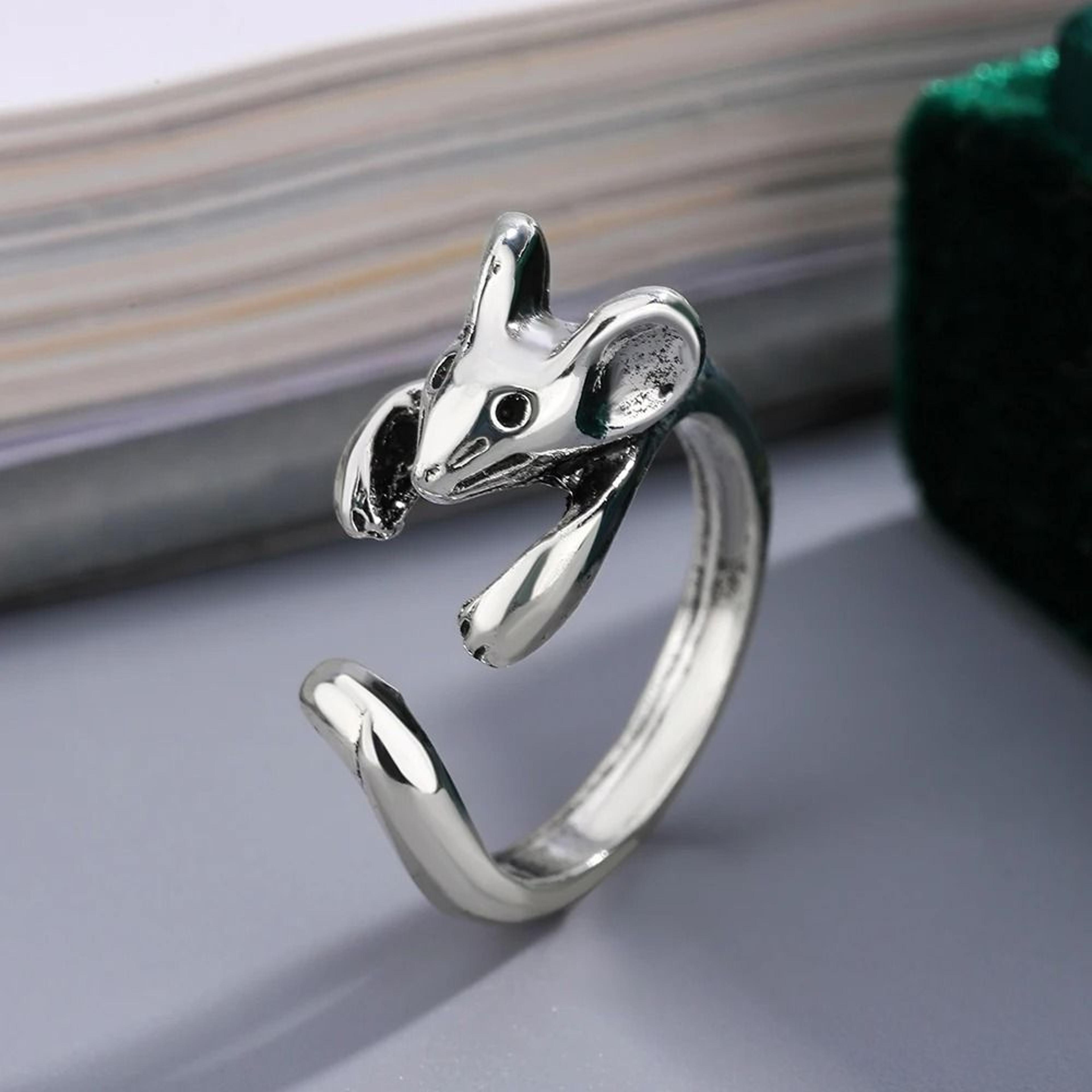 Creative Adjustable Alloy Rat Ring 2
