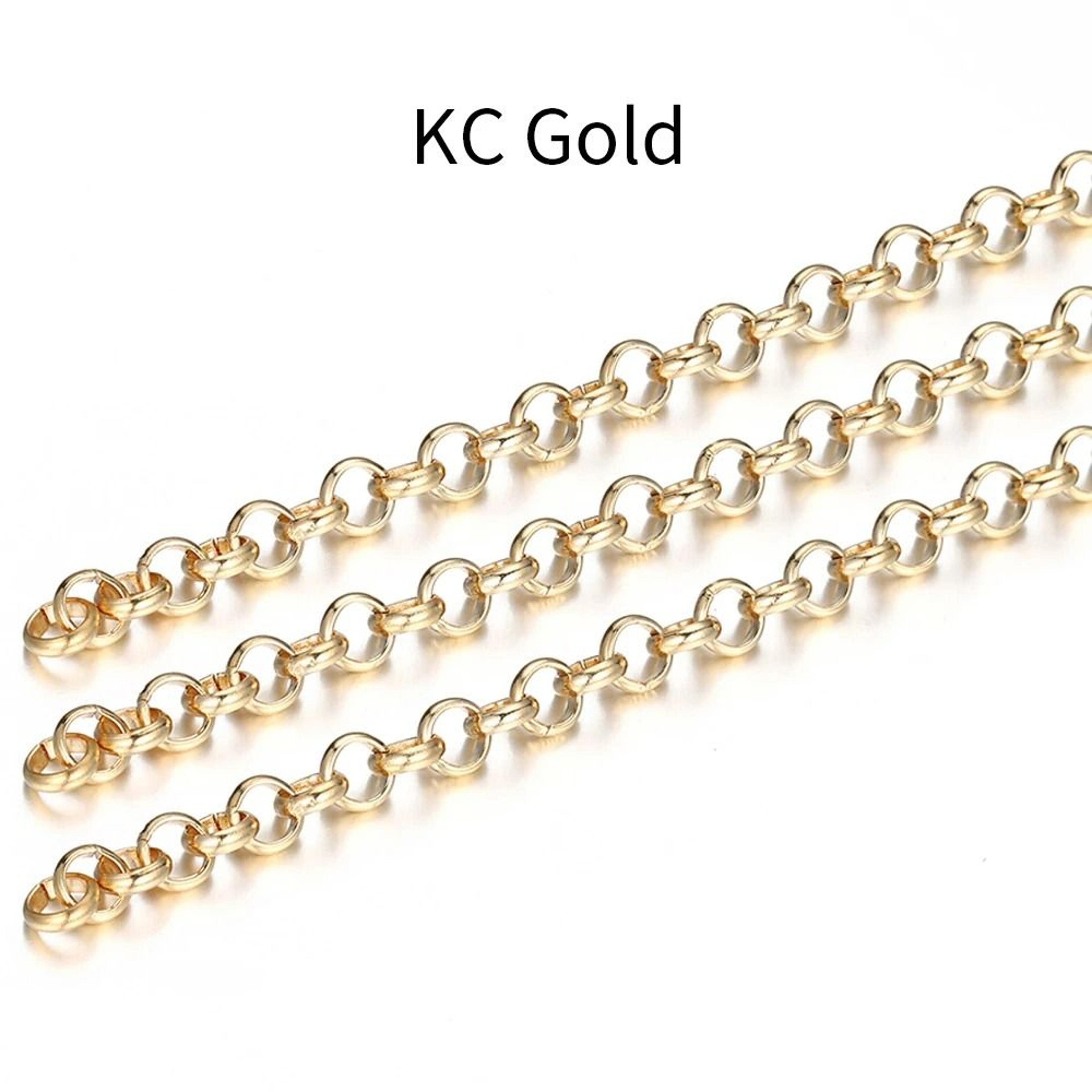 Gold Color Round OShape Copper Jewelry Chain 10
