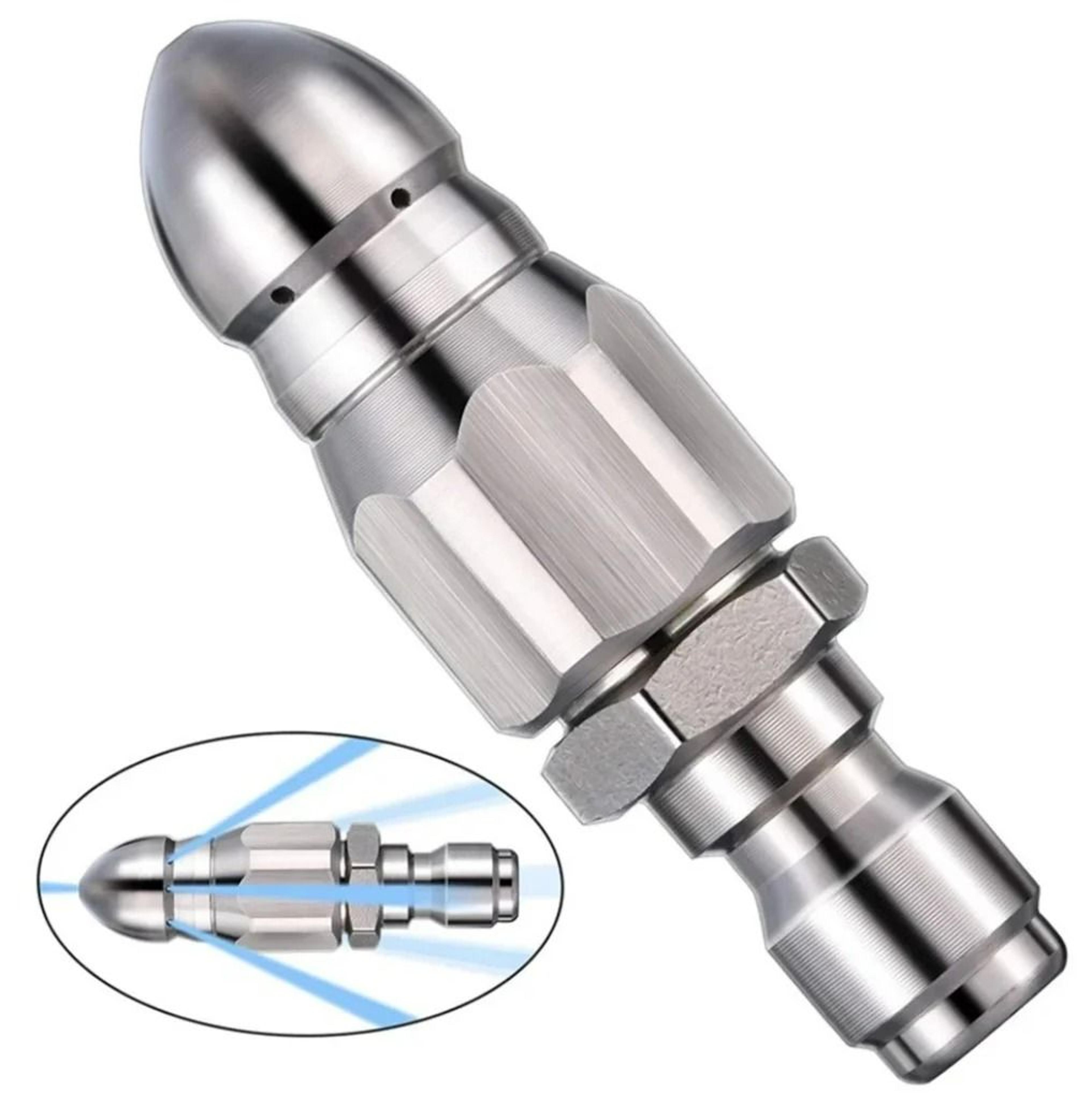 Stainless Steel HighPressure Sewer Jetter Hose Nozzle 2