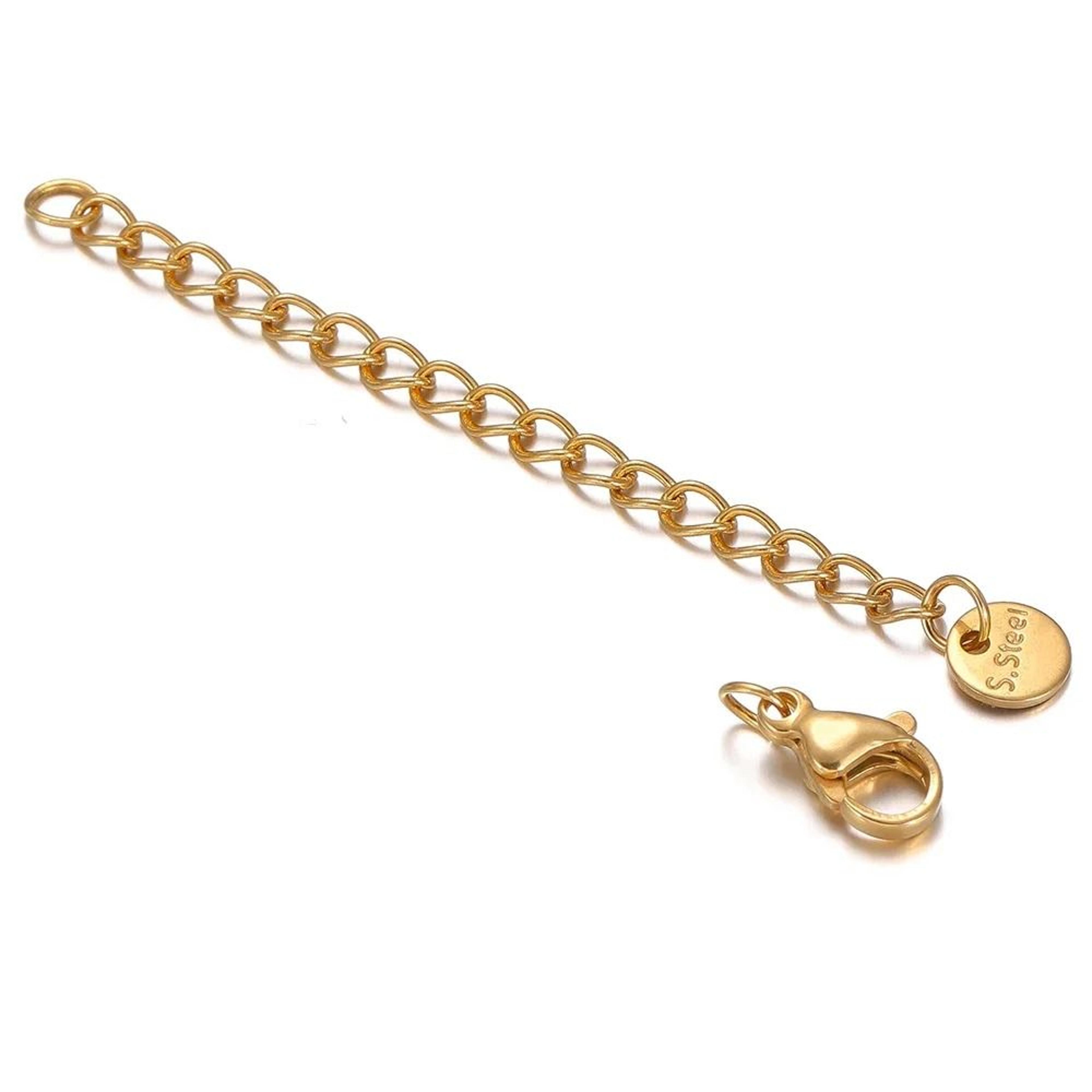 10Piece Stainless Steel Lobster Clasps With 2 In Extension Chains 3