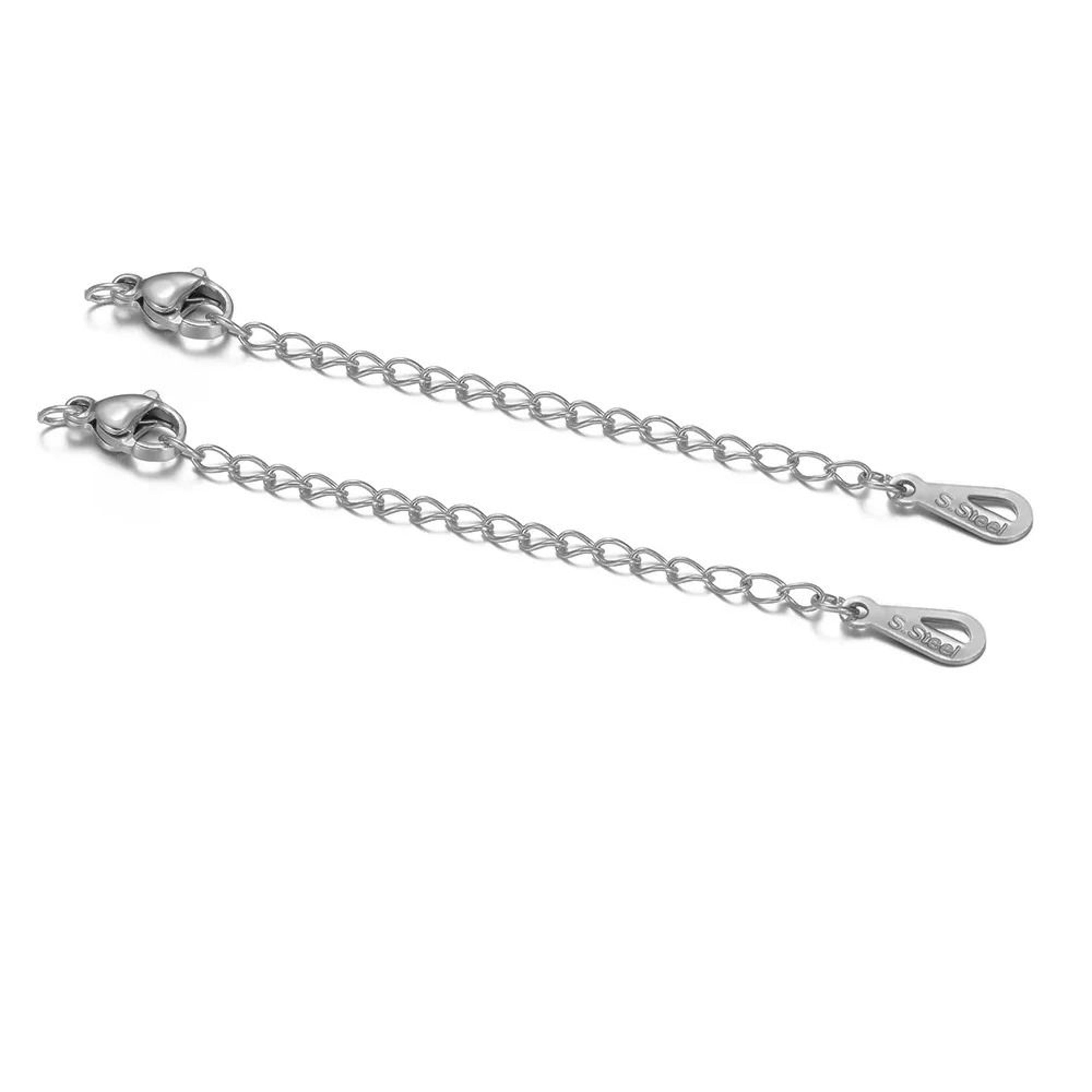 10Piece Stainless Steel Lobster Clasps With 2 In Extension Chains 19