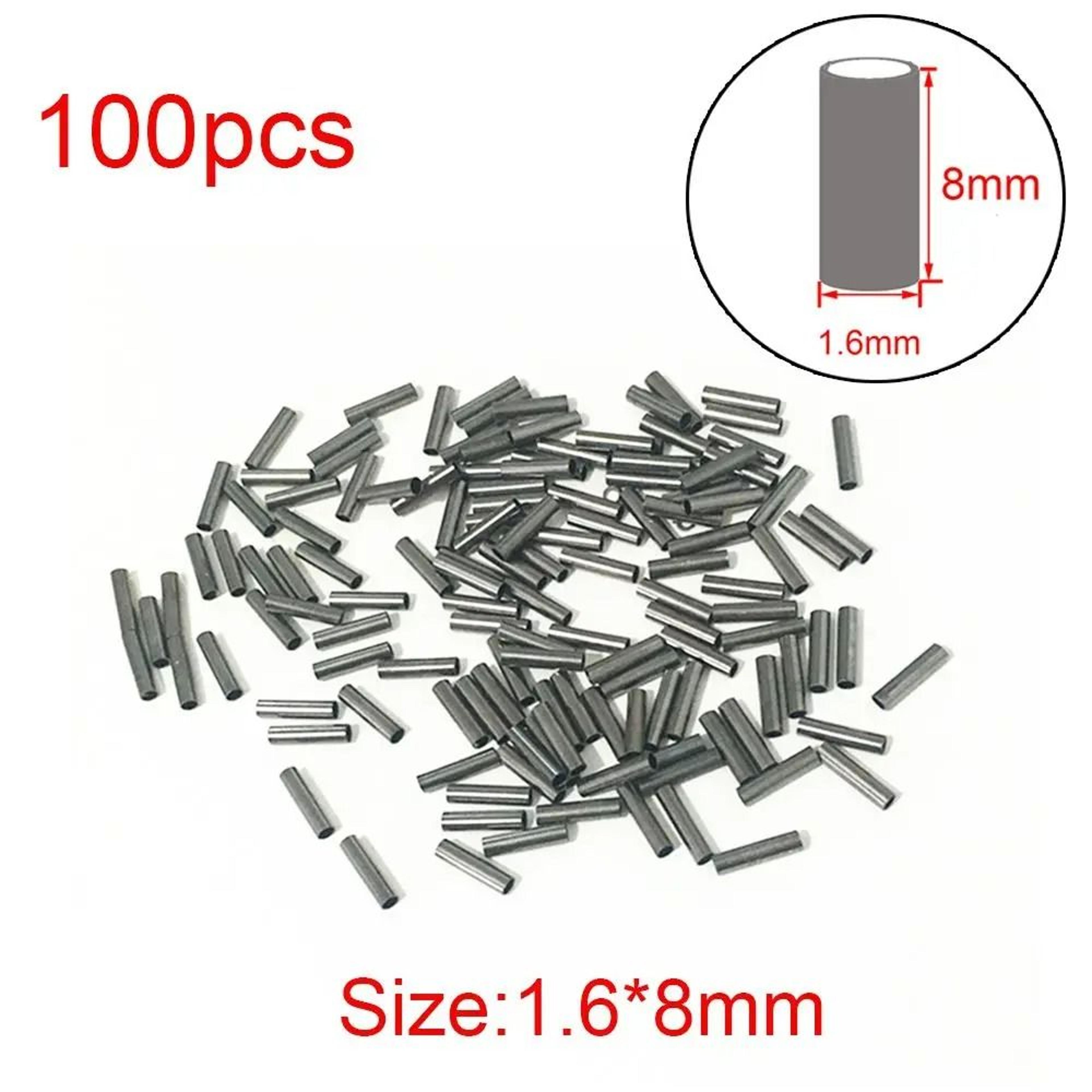 100Piece Fishing Line Copper  Aluminum Crimp Sleeves 10