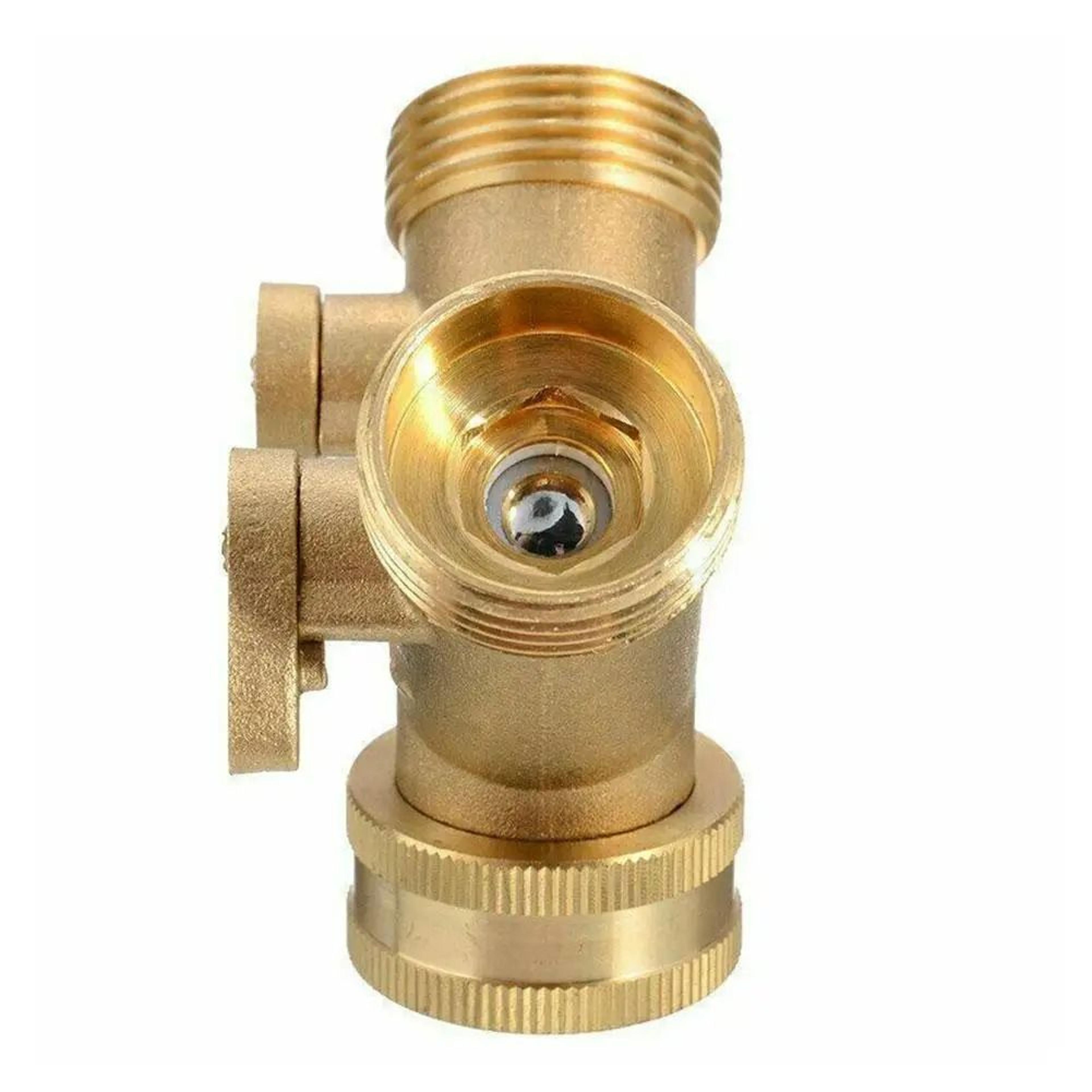 HeavyDuty Brass 2Way Garden Hose Splitter 3