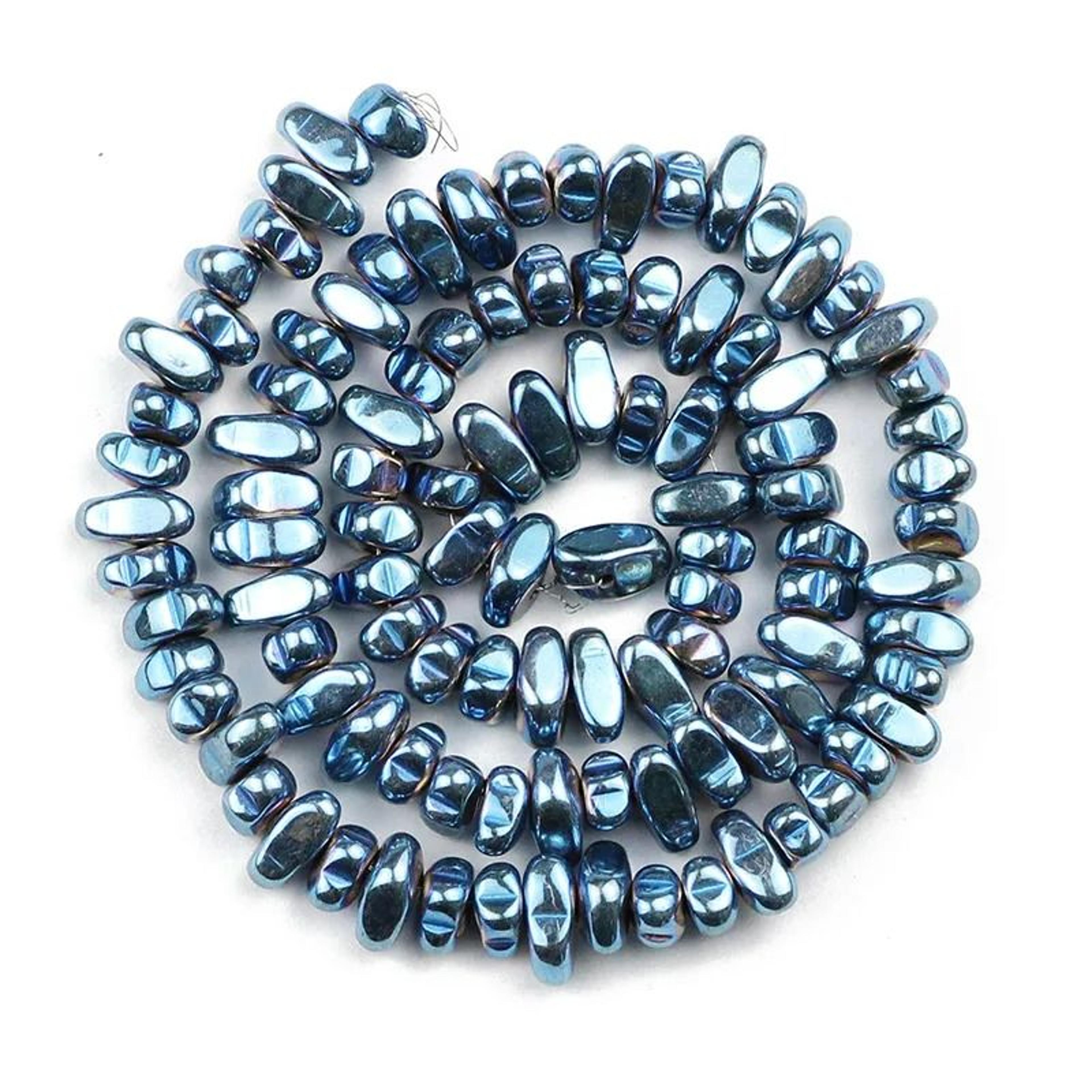 Natural Irregular Hematite Chip Beads Strand 15 In 14