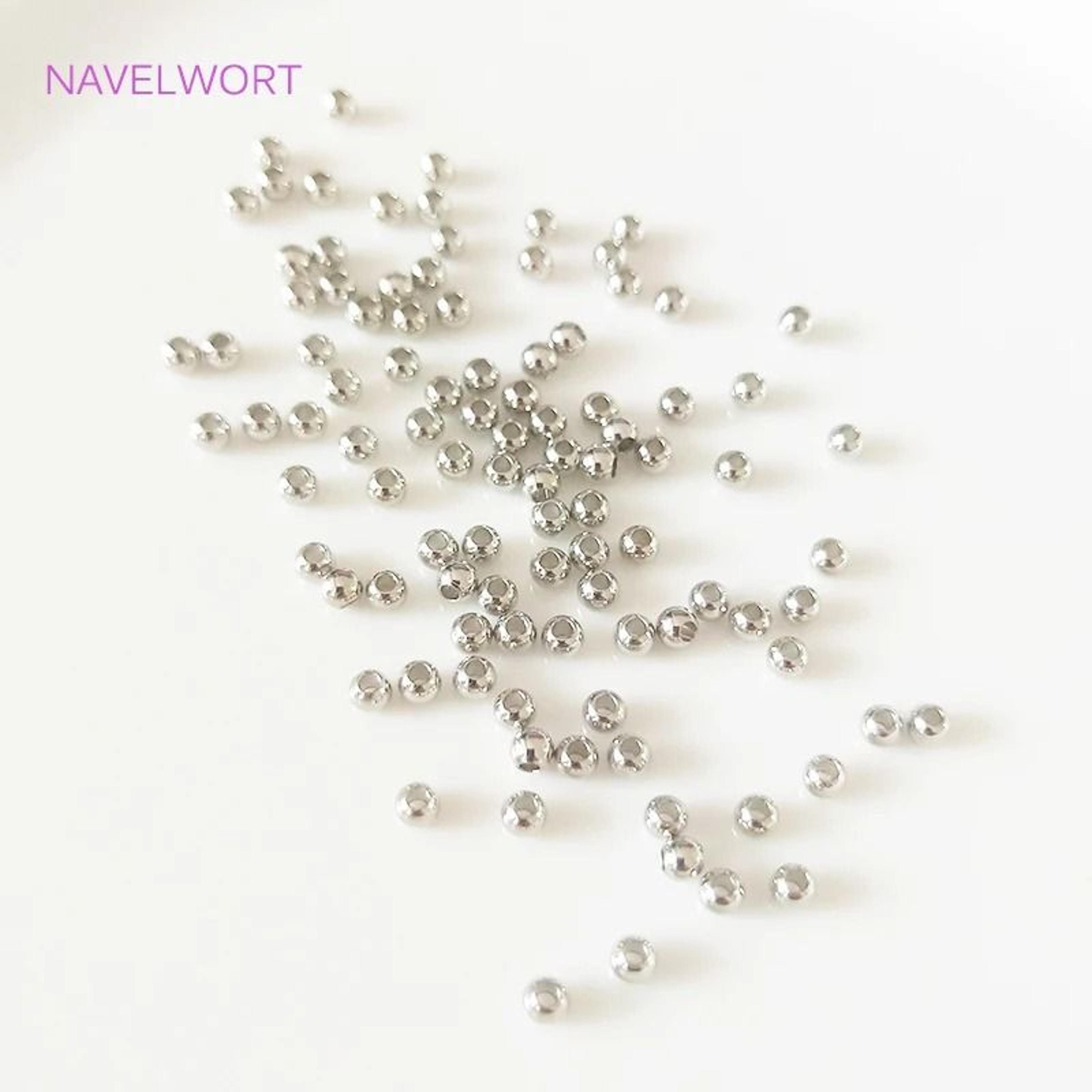 14K  18K Real Gold Plated Round Spacer Beads 100 Pcs 4