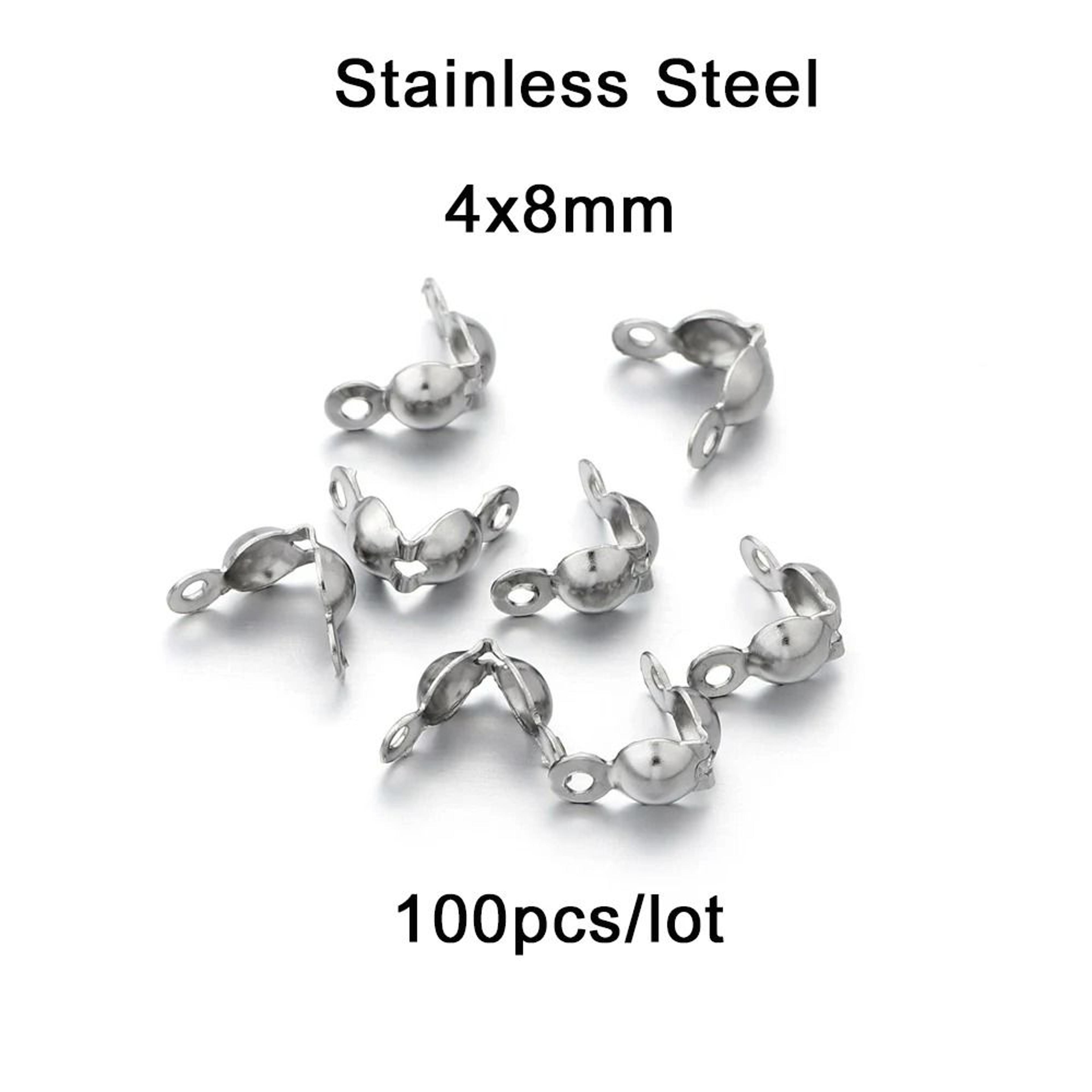 Ball Chain Calotte End Crimp Connectors 100 Pcs 16