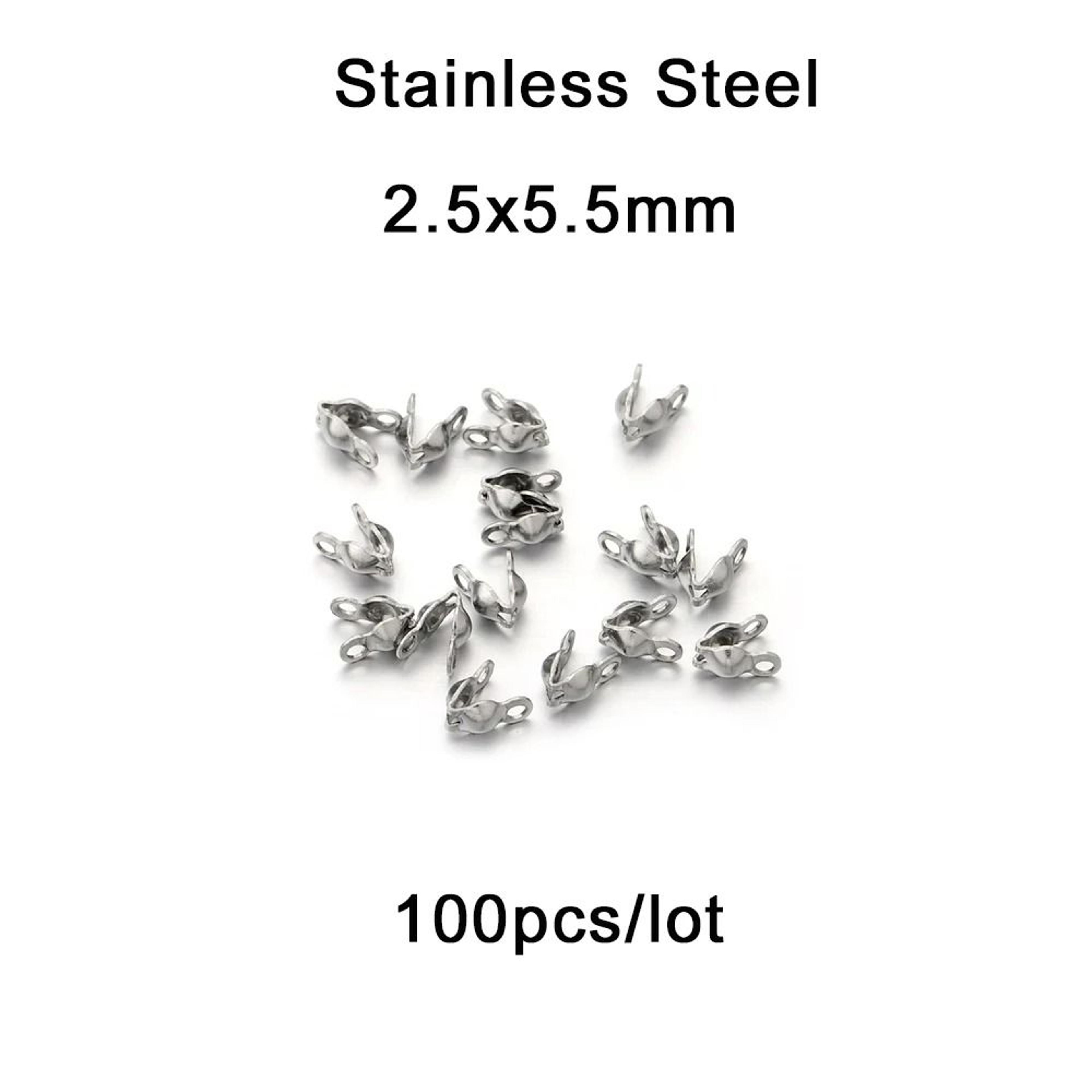 Ball Chain Calotte End Crimp Connectors 100 Pcs 7