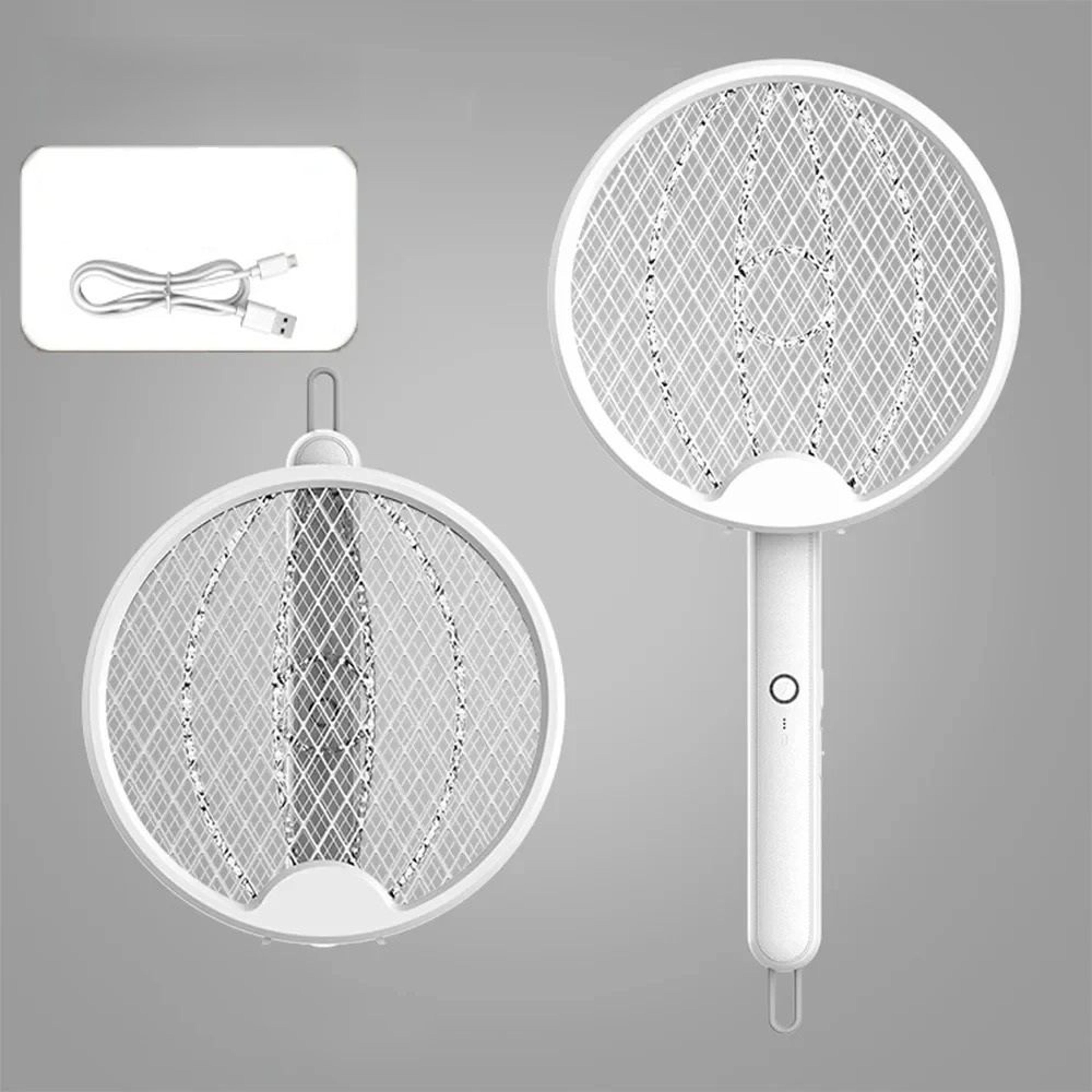 foldable 4-in-1 rechargeable electric mosquito swatter & uv trap