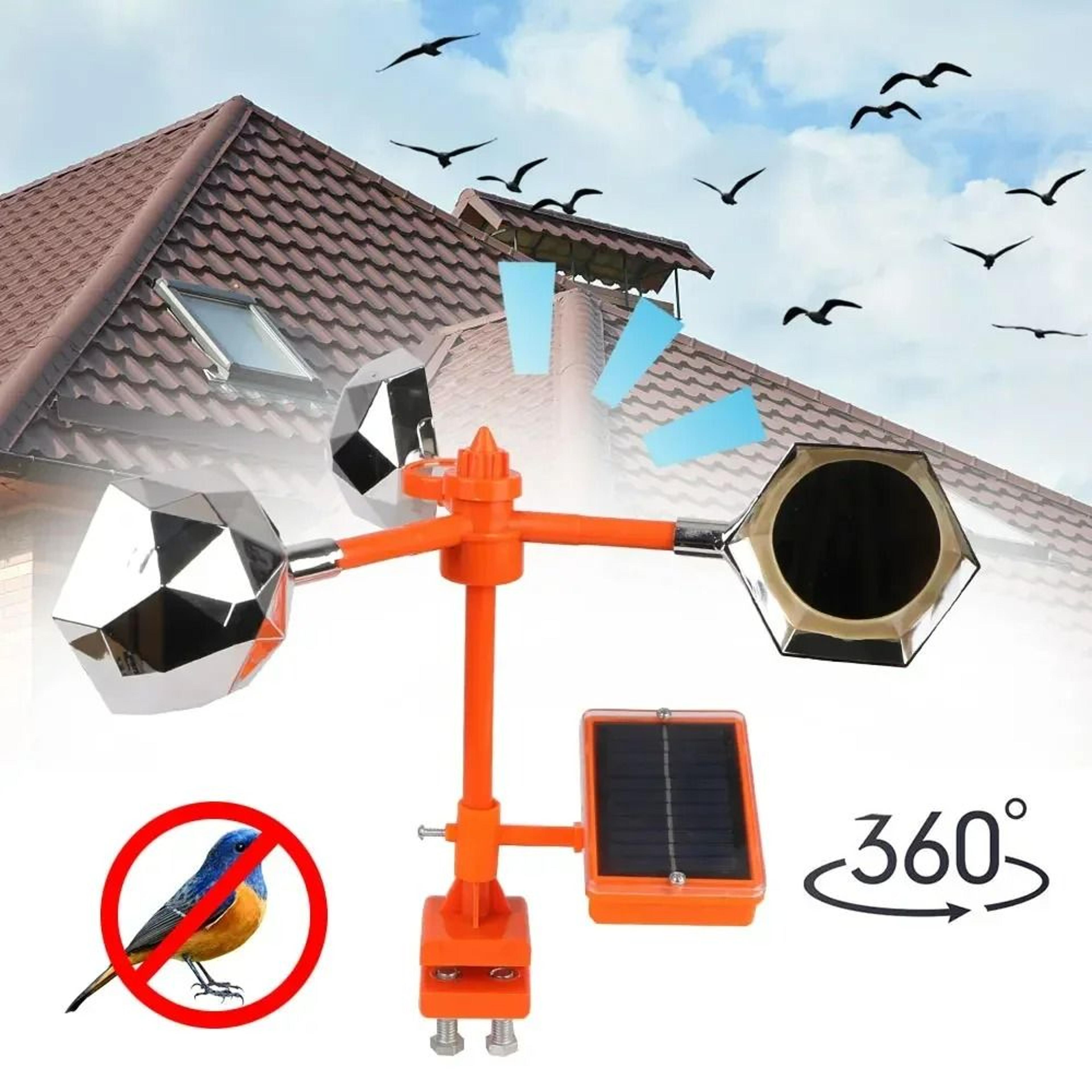 Solar WindPowered Reflective Bird Repeller With Sound 0