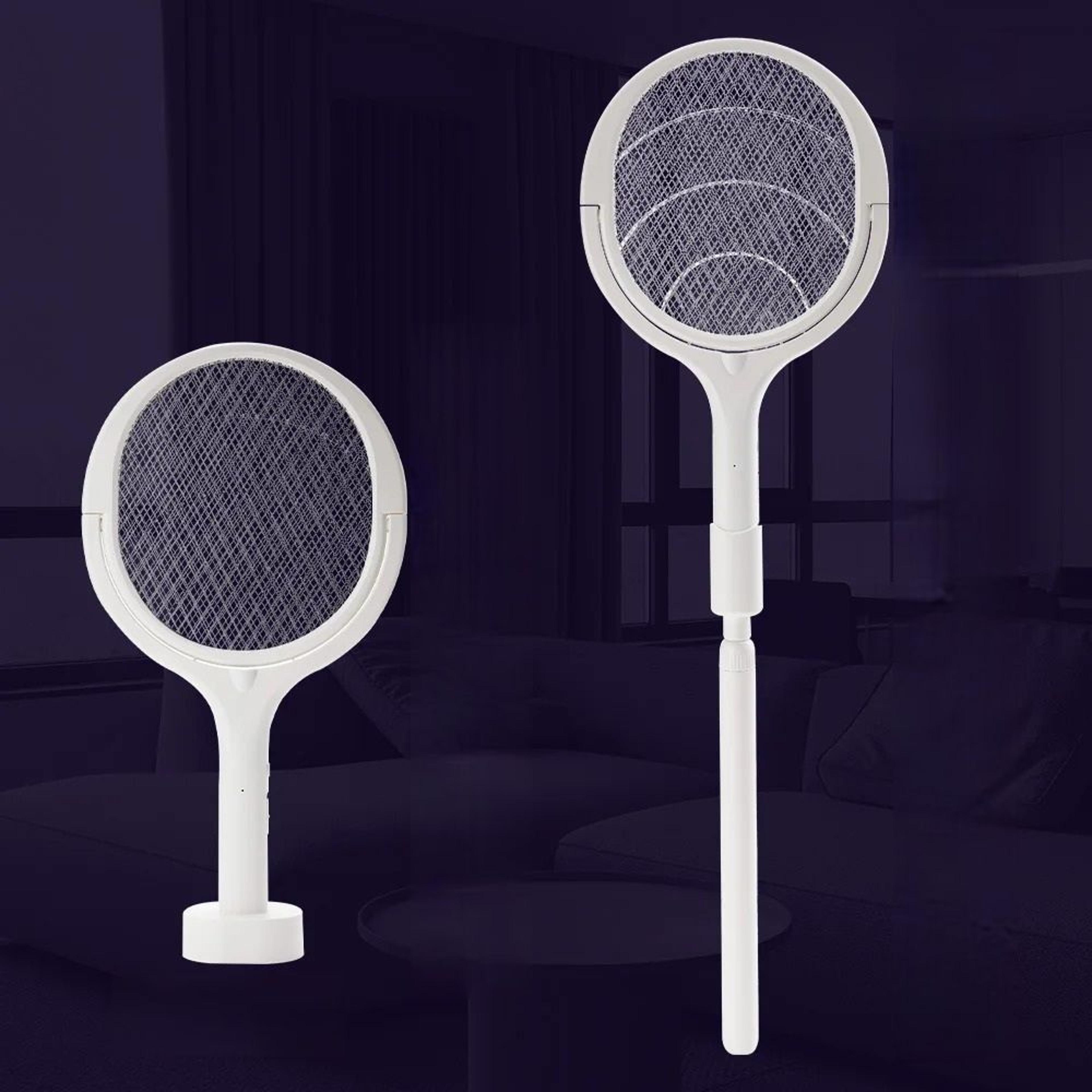 3500v 5-in-1 angle-adjustable electric mosquito swatter & lamp