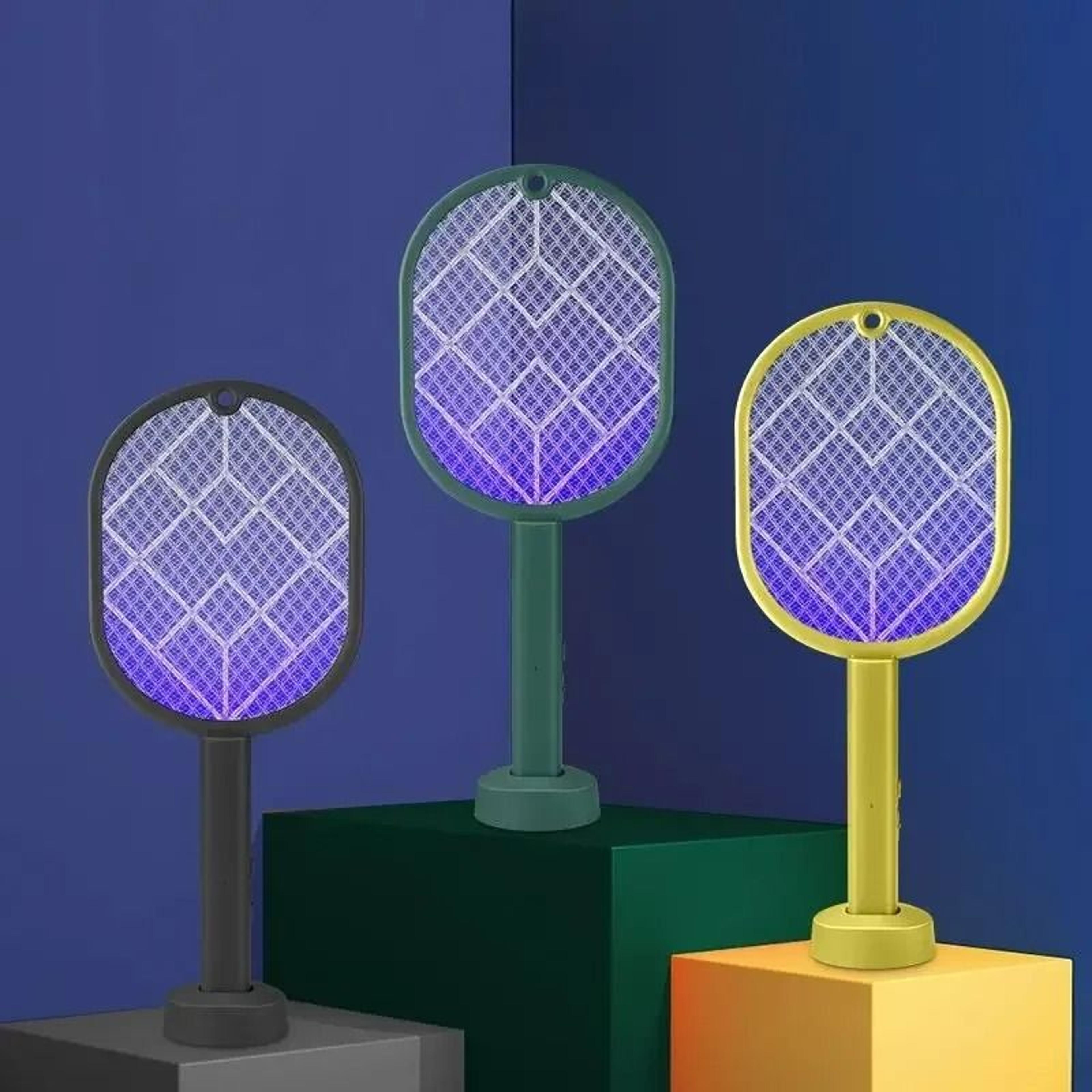 2-in-1 usb rechargeable electric mosquito swatter & zapper lamp
