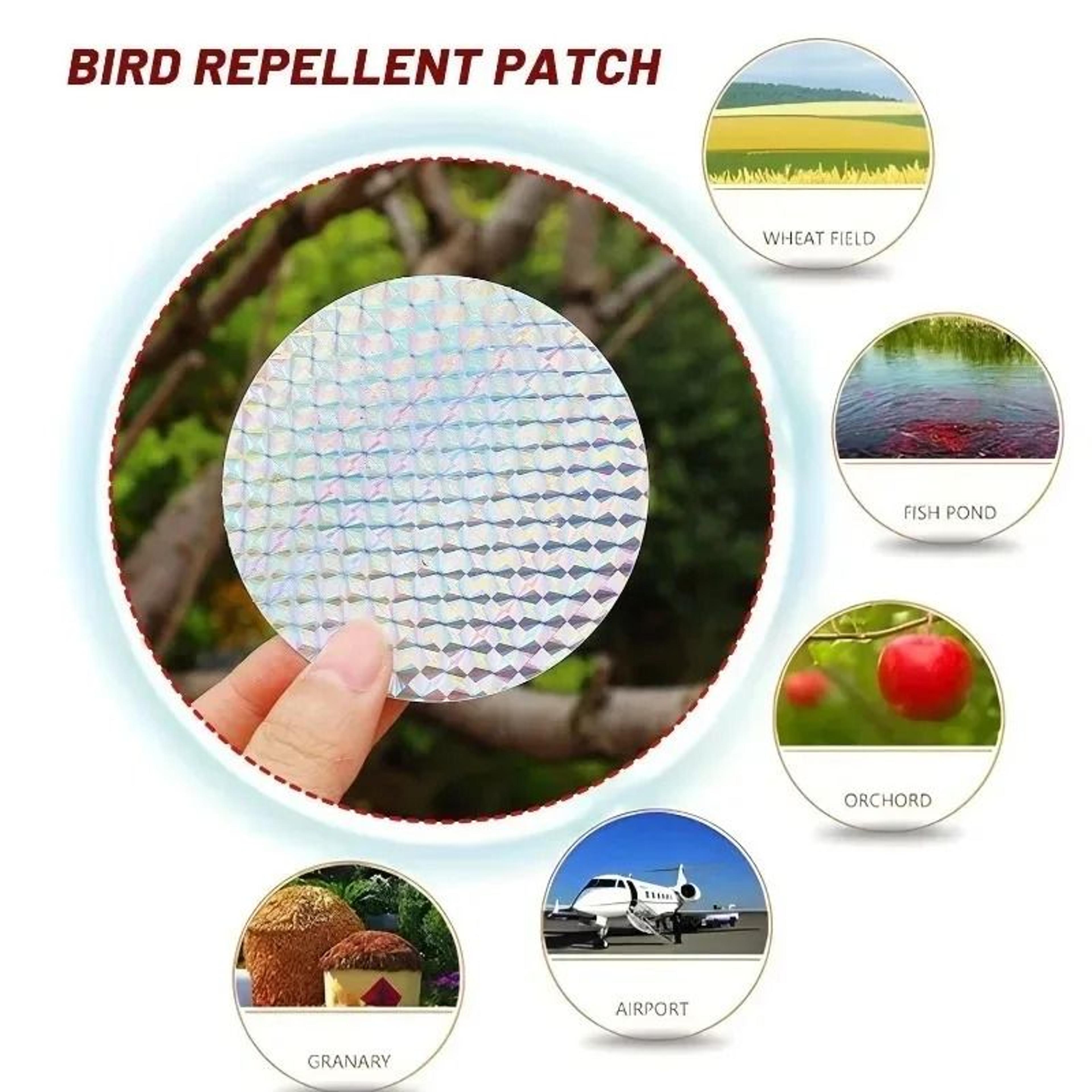 20Pack Reflective Holographic Bird Deterrent Stickers 4