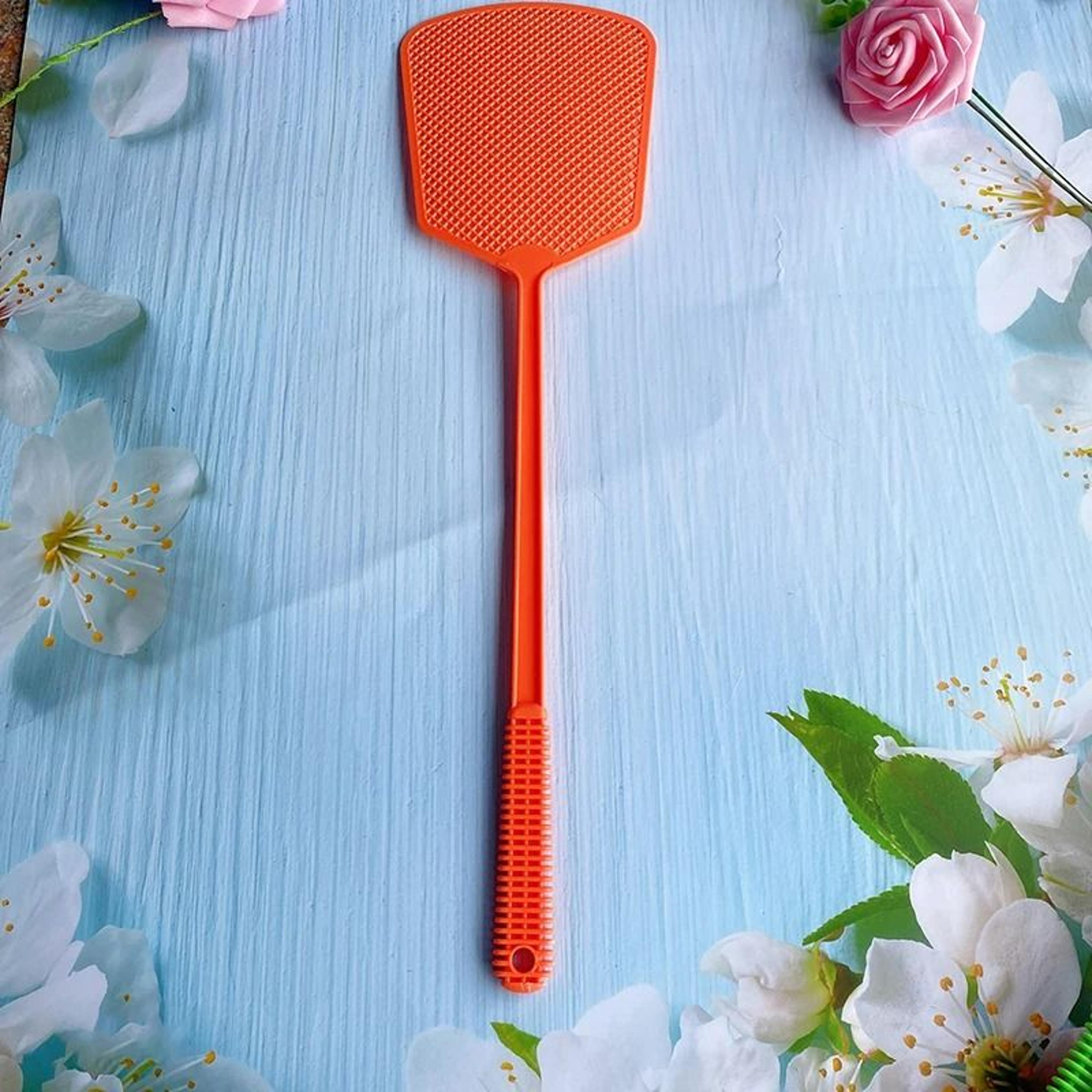 Durable Plastic Manual Fly Swatter With Extended Handle 6