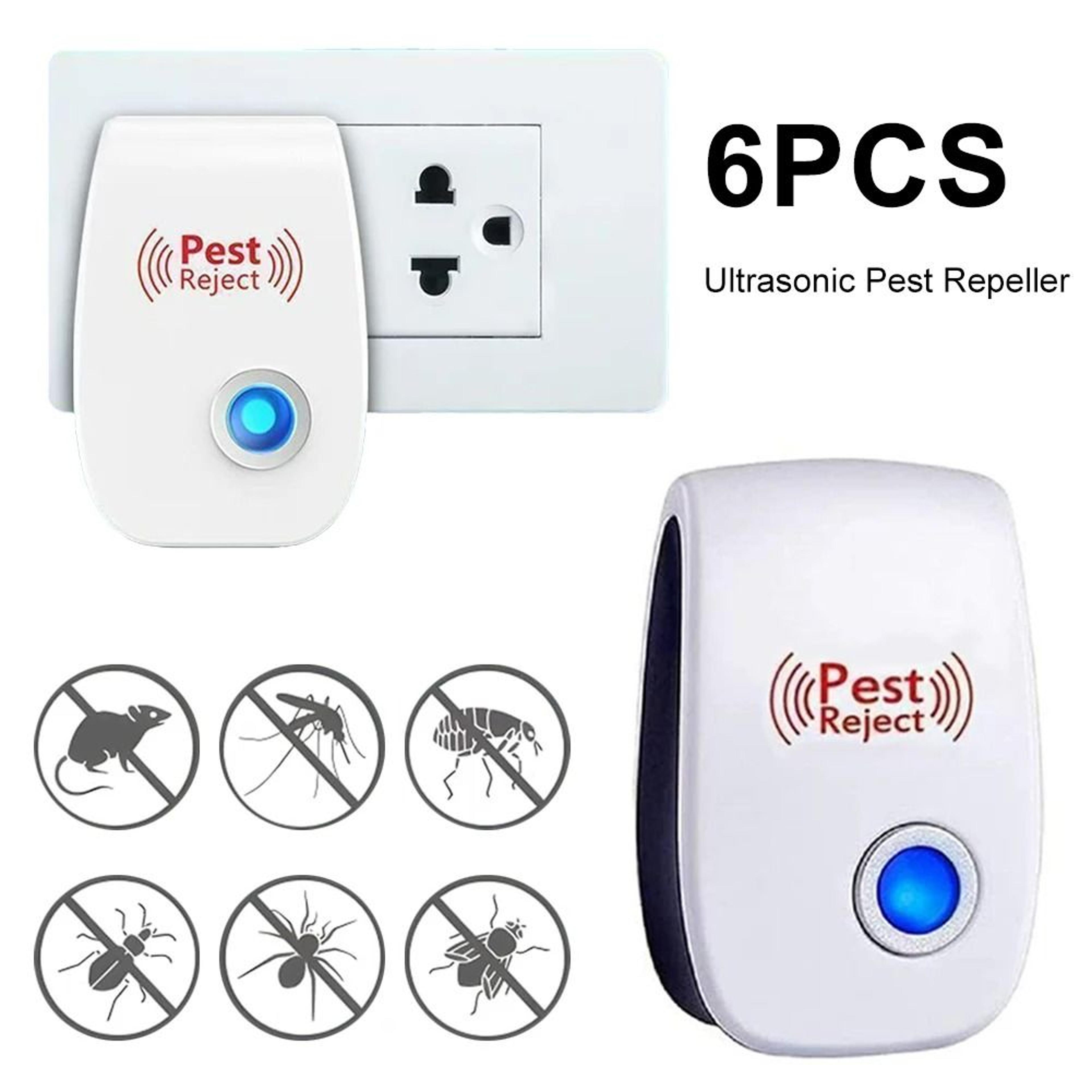 6Pack Ultrasonic Pest Repeller PlugIn Set 1