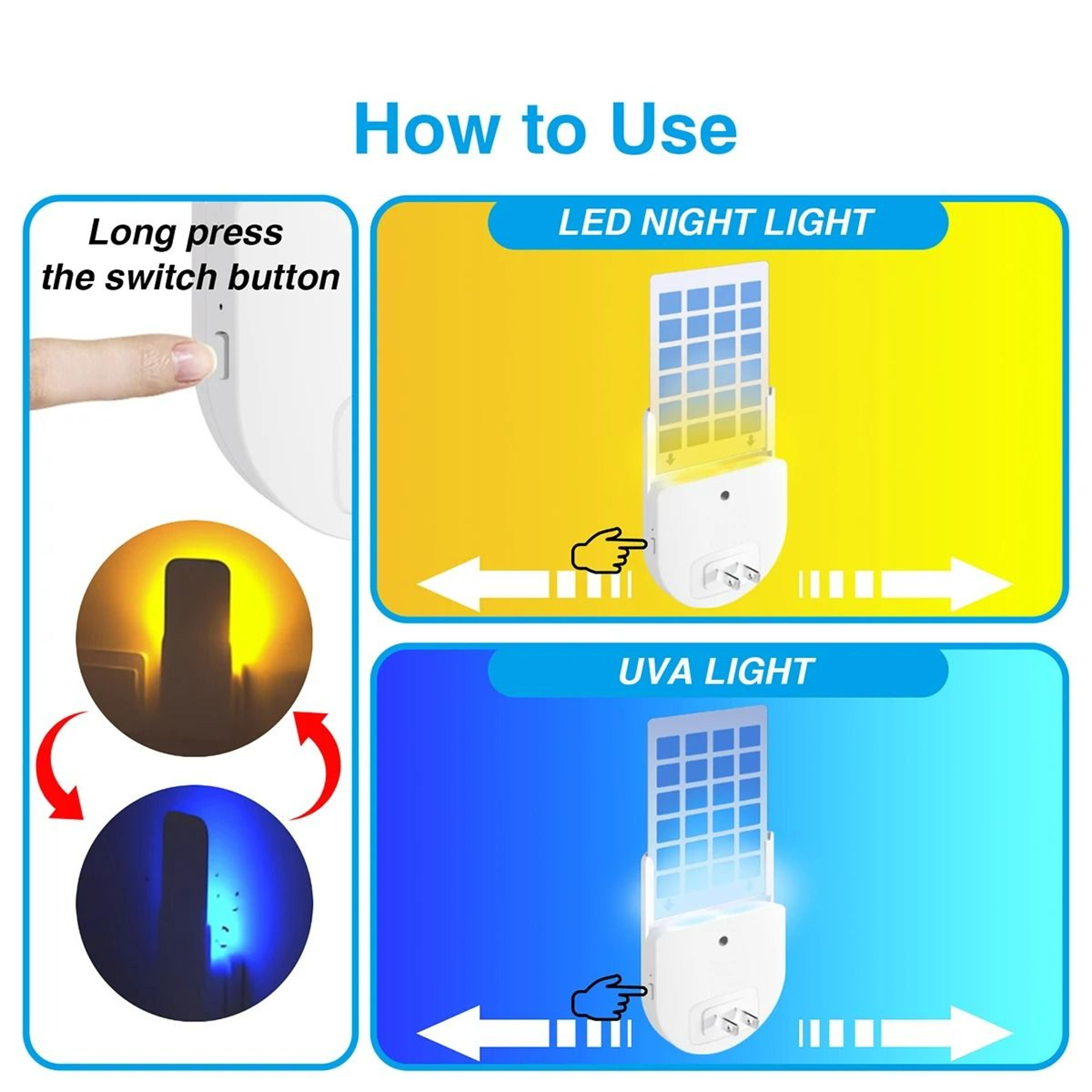 Insertable Adhesive UV Purple Light Insect Trap Lamp 4