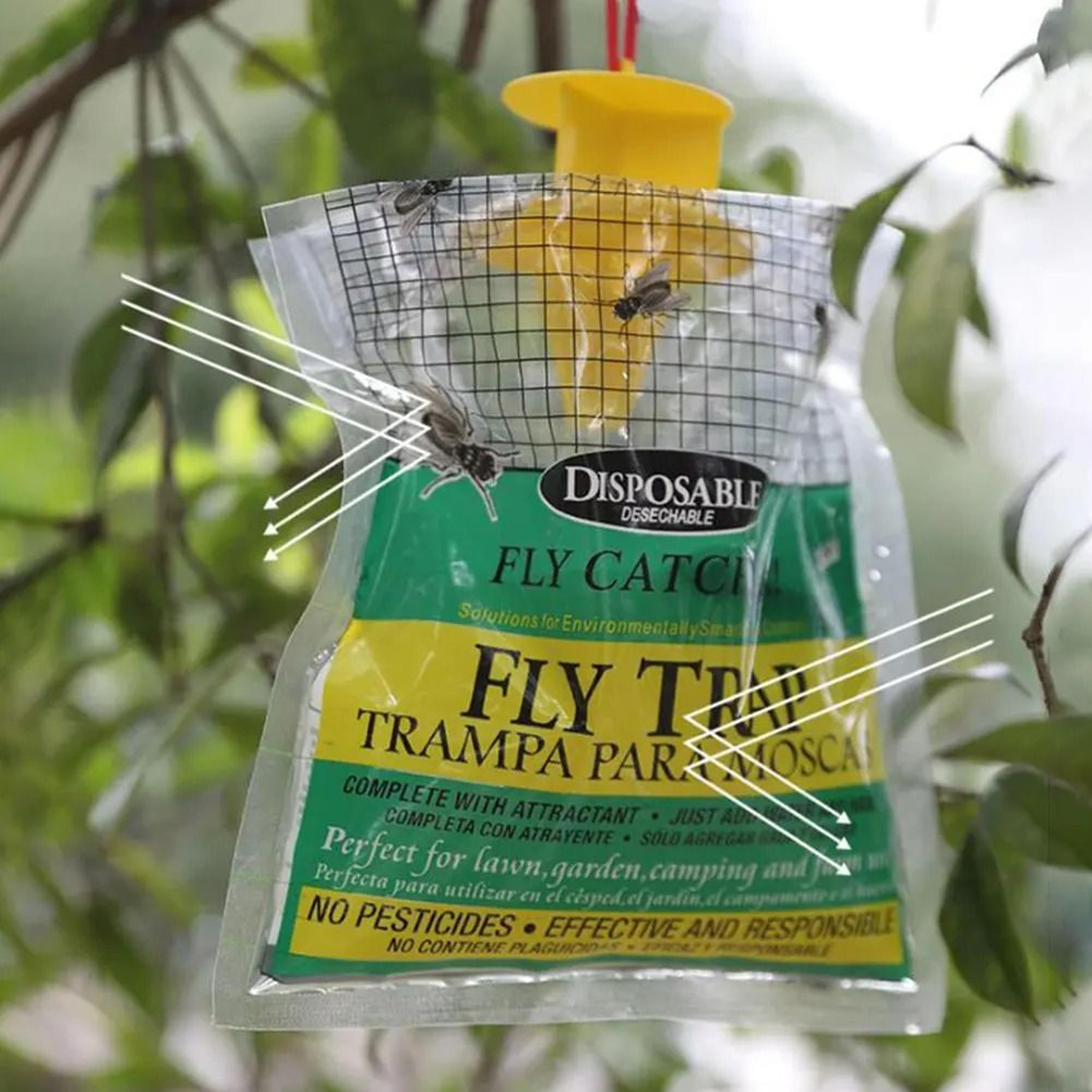 elite hanging disposable outdoor fly trap bag with bait