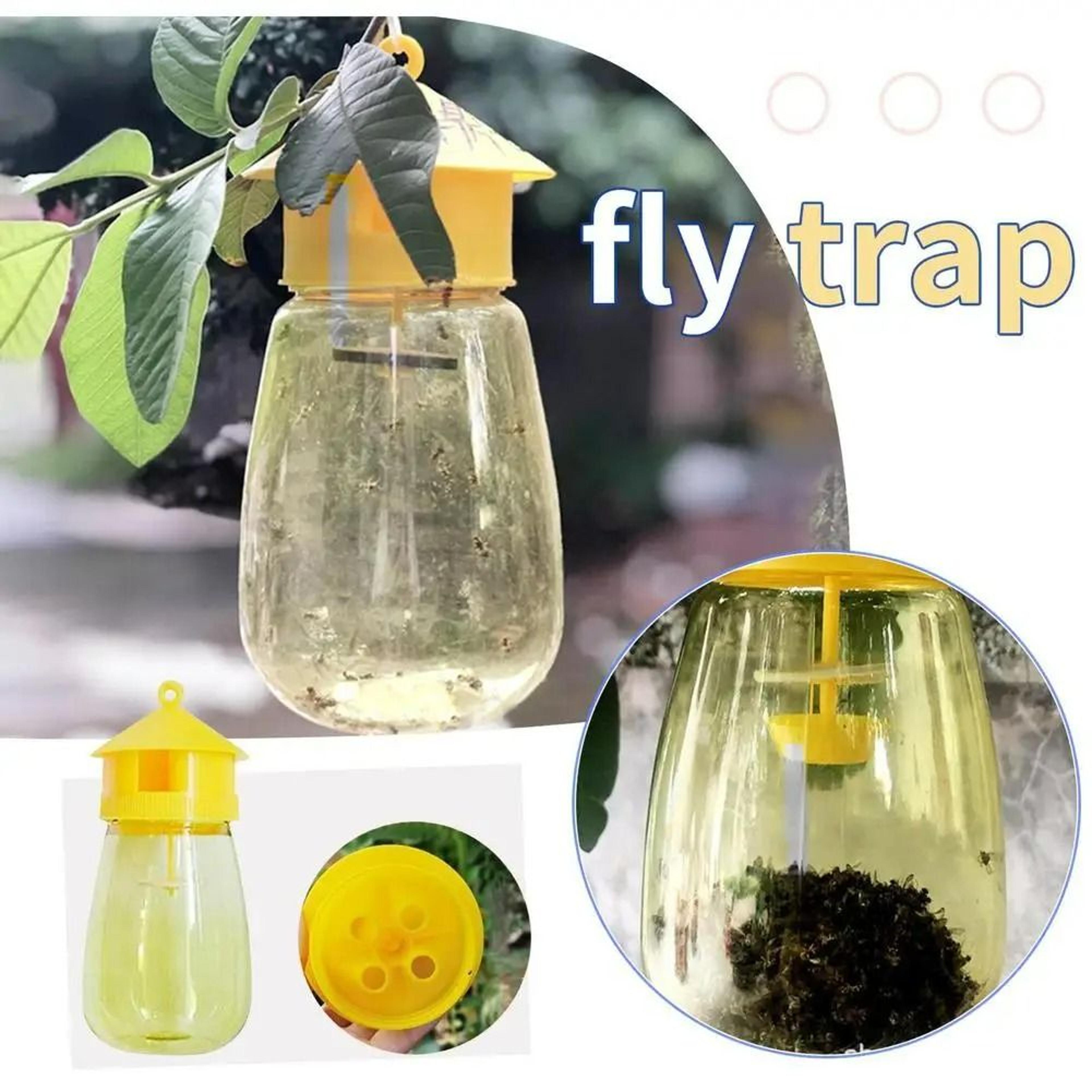 Yellow Plastic Orchard Fruit Fly Trap Catcher 1