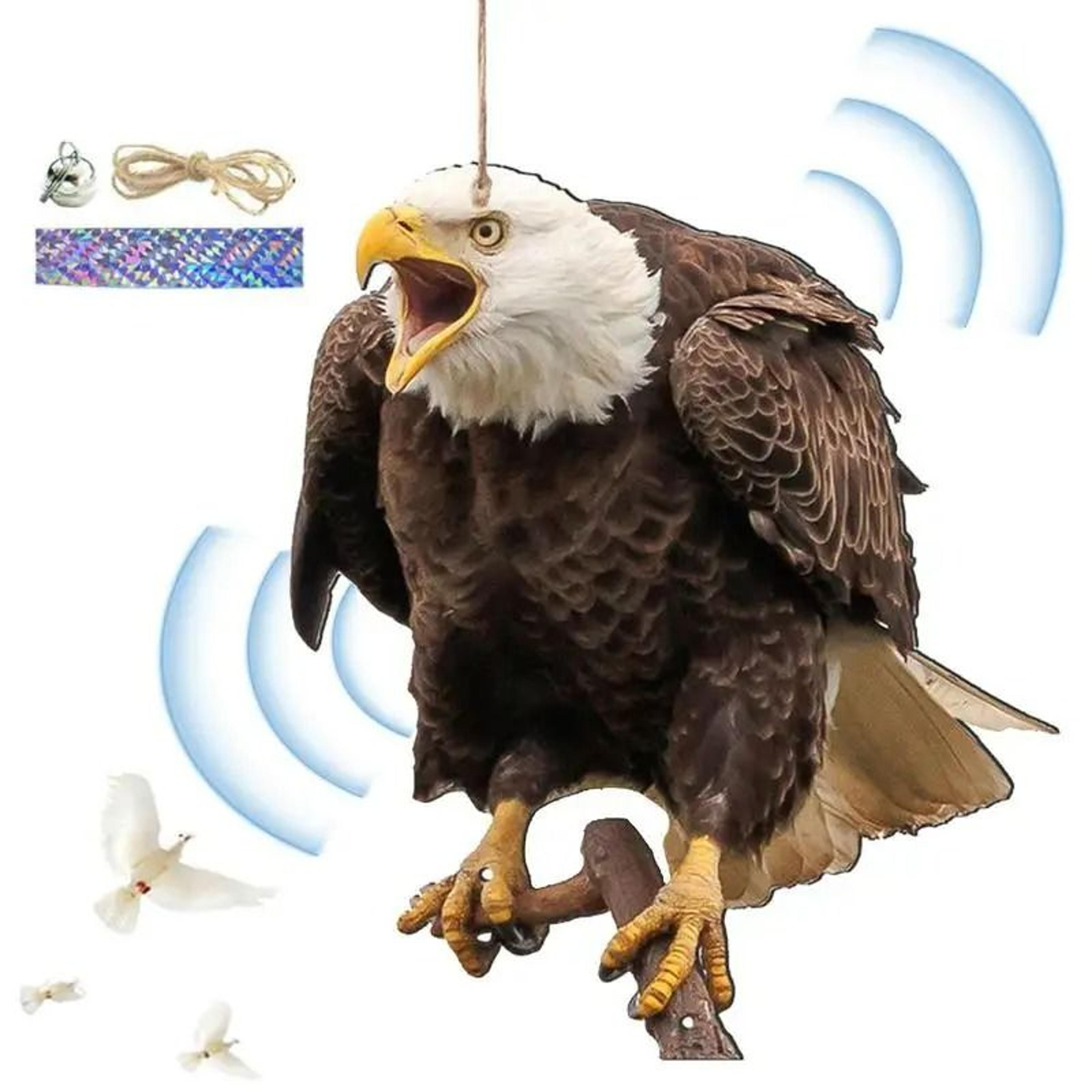 Flat Waterproof Realistic Owl Bird Repellent Scarecrow Device 0