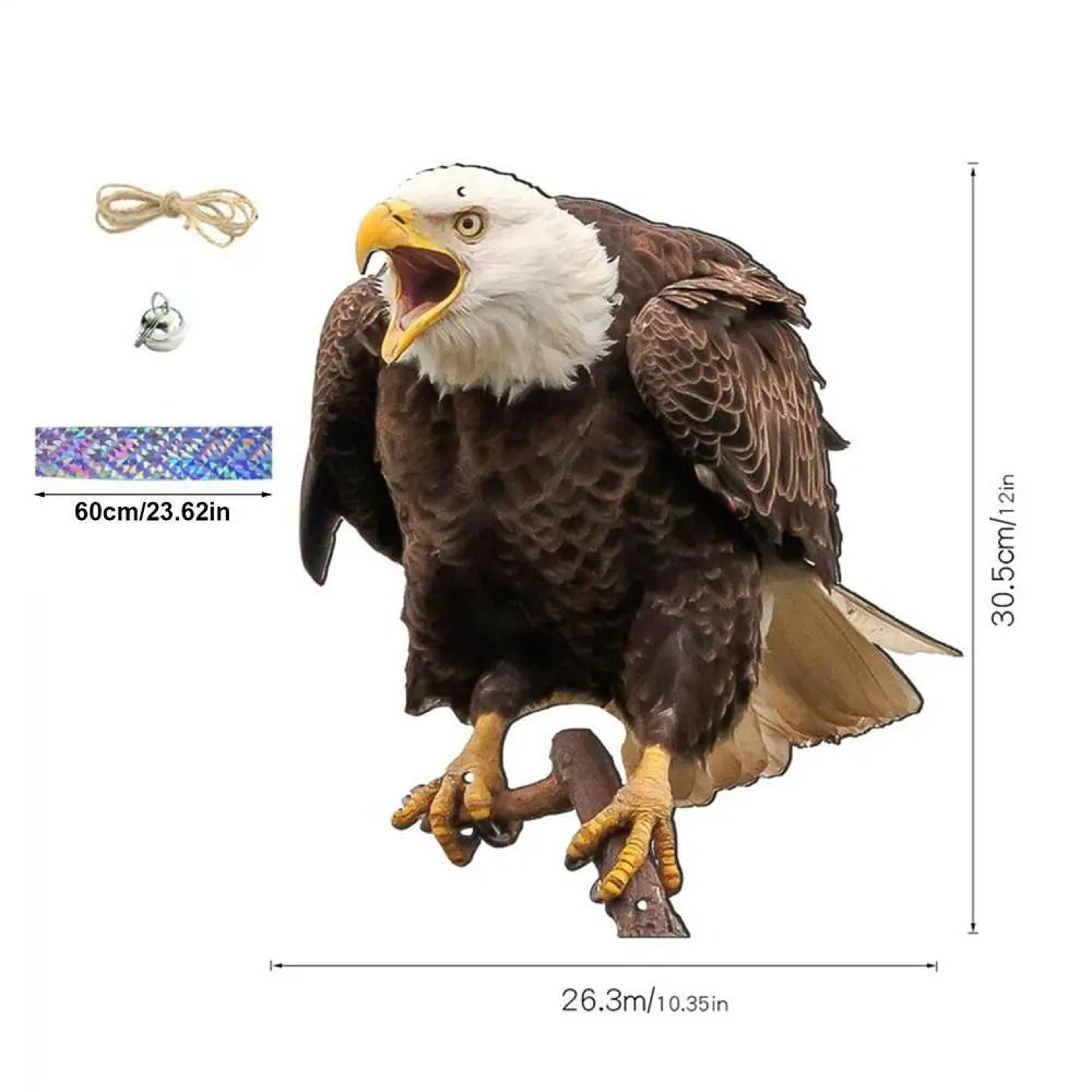 Flat Waterproof Realistic Owl Bird Repellent Scarecrow Device 7