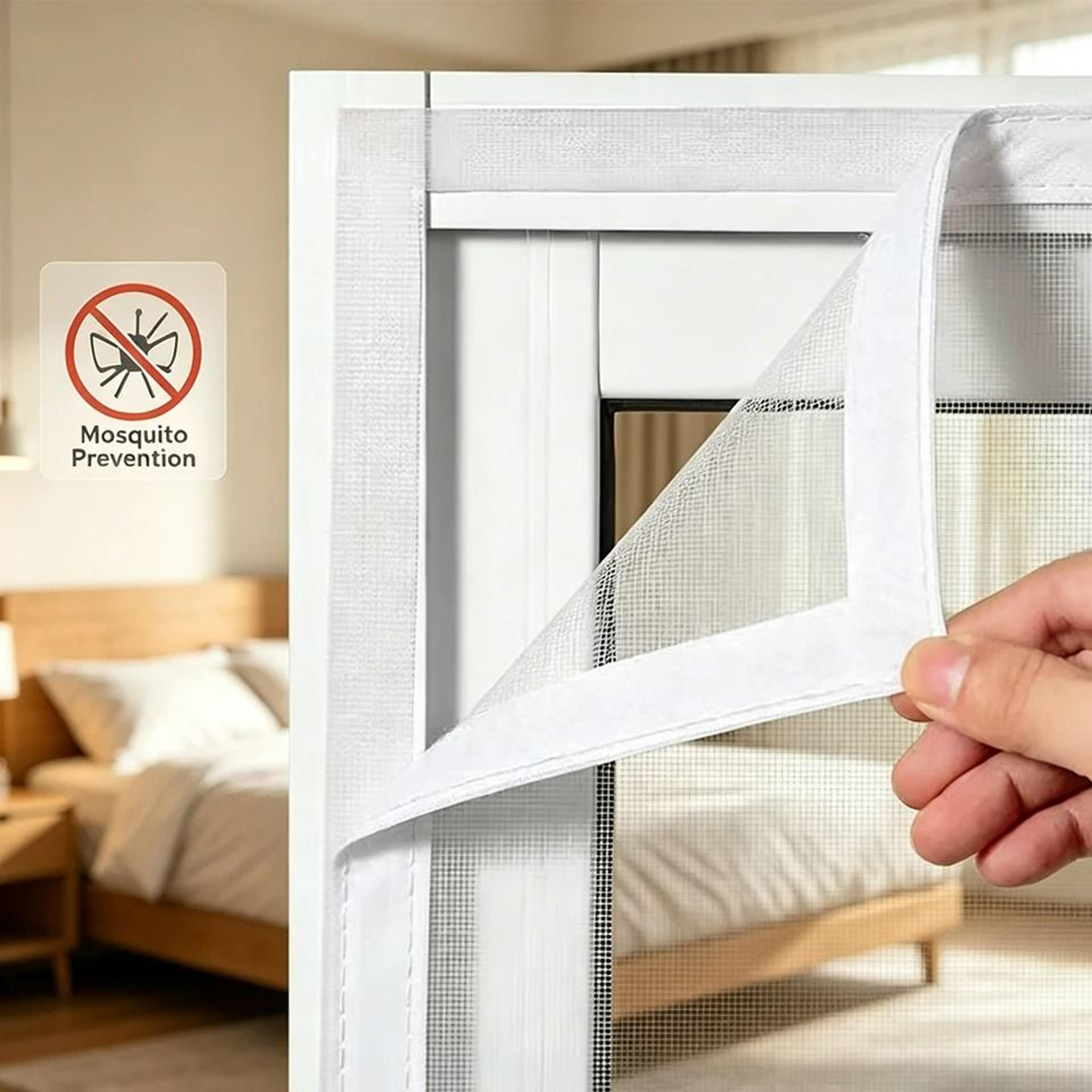 Grey CustomSize SelfAdhesive AntiFly Window Screen Mesh 1
