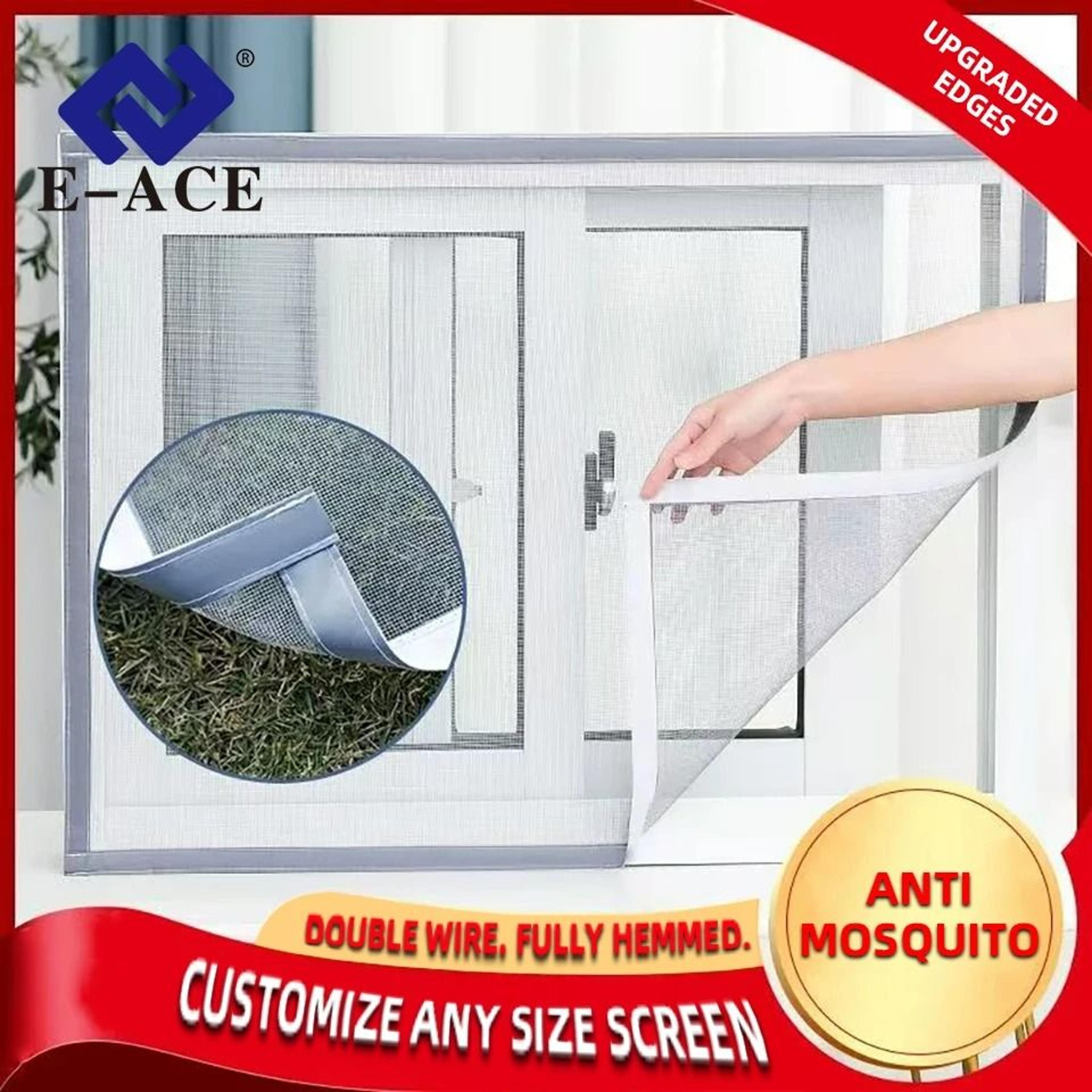 Grey CustomSize SelfAdhesive AntiFly Window Screen Mesh 2