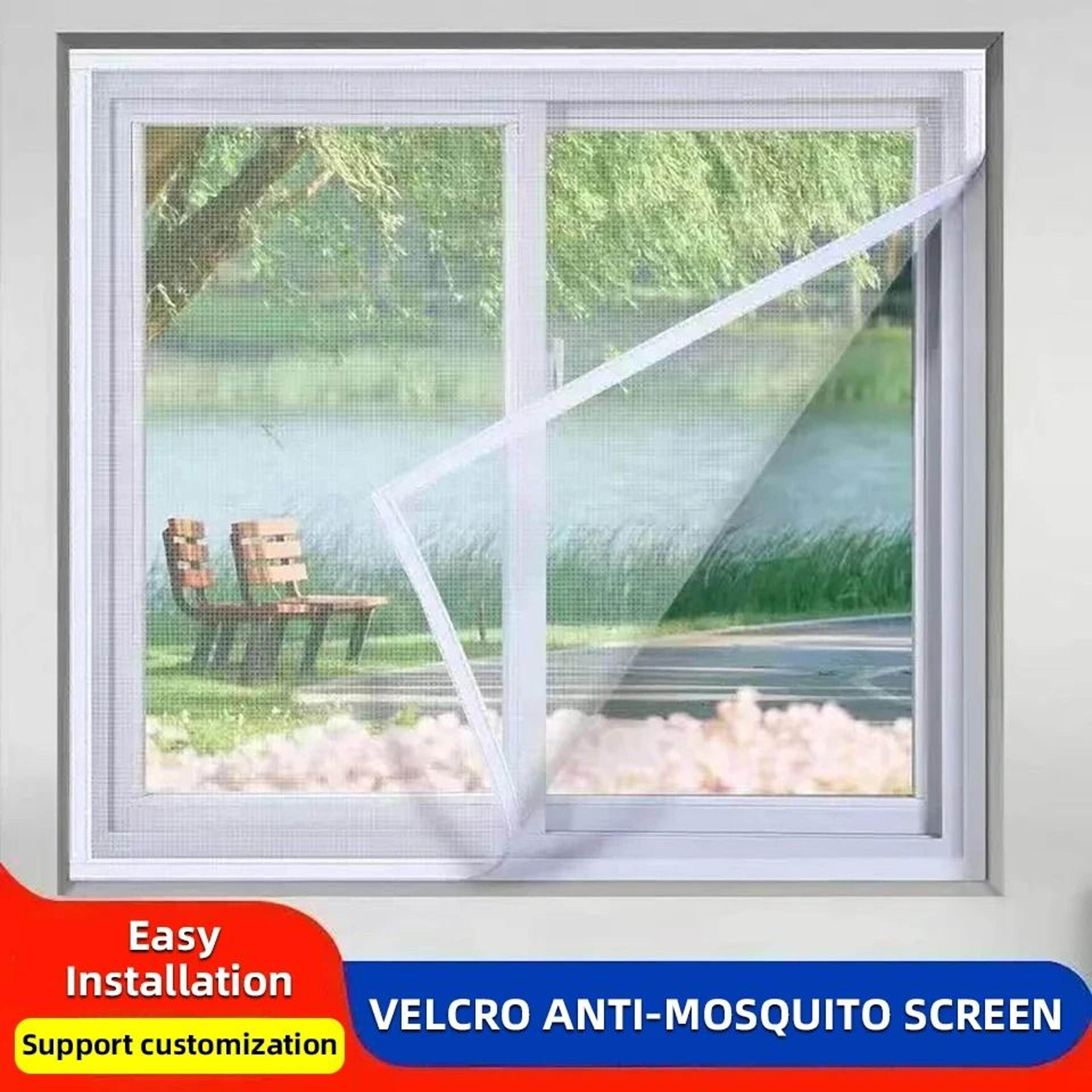 Grey CustomSize SelfAdhesive AntiFly Window Screen Mesh 3