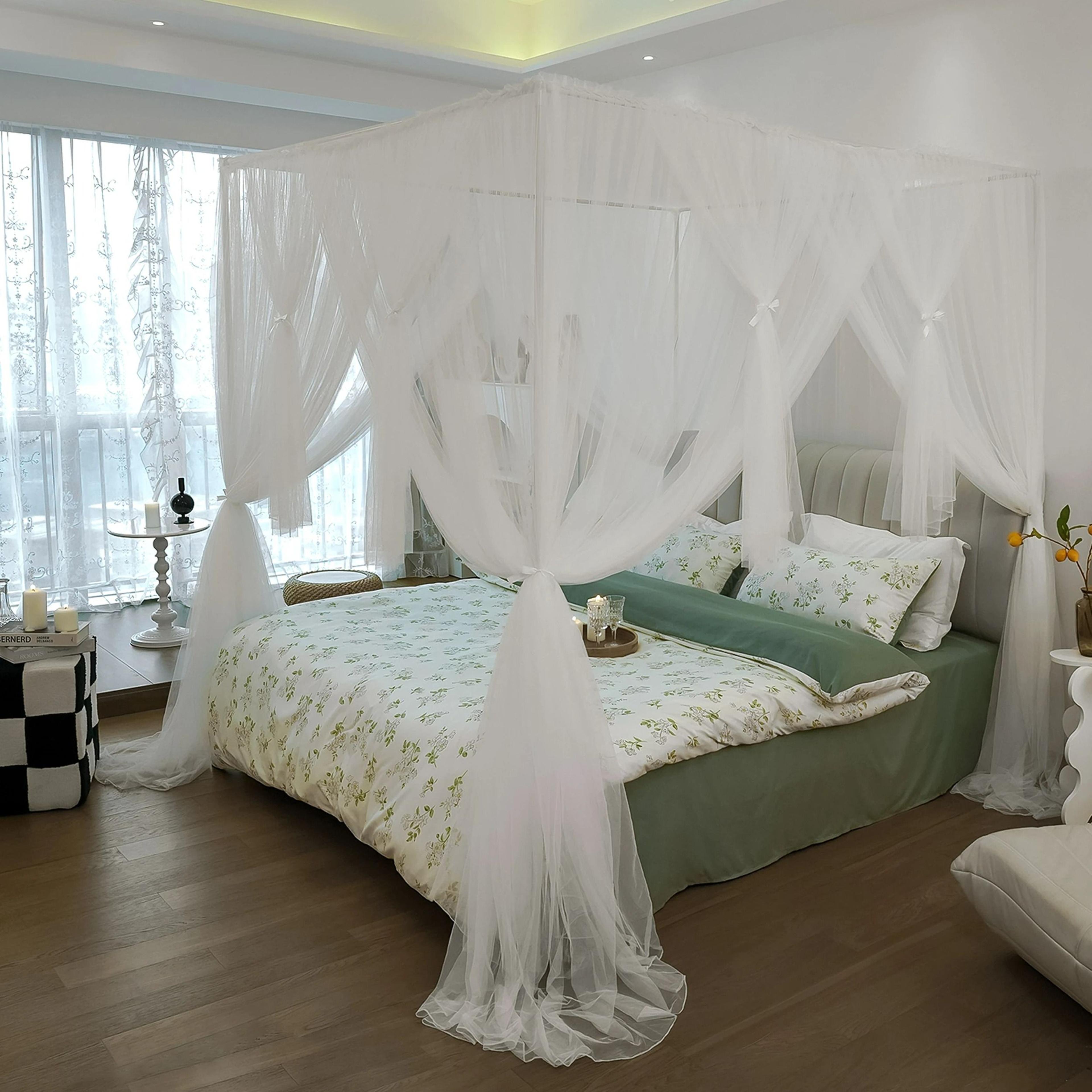 Elegant FourCorner Post Bed Canopy Mosquito Net Set 7