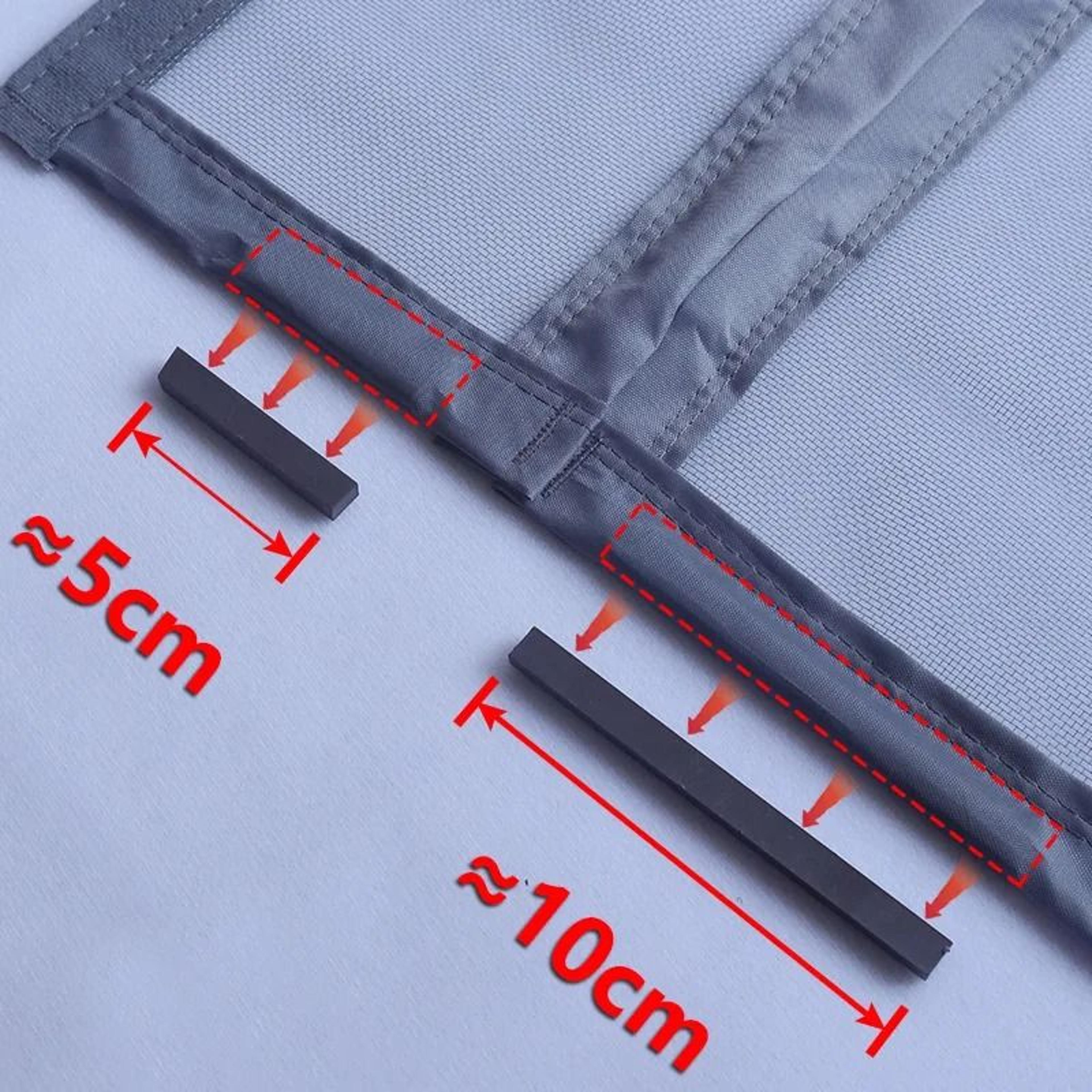 Grey Side Open Magnetic Door Screen Net 4