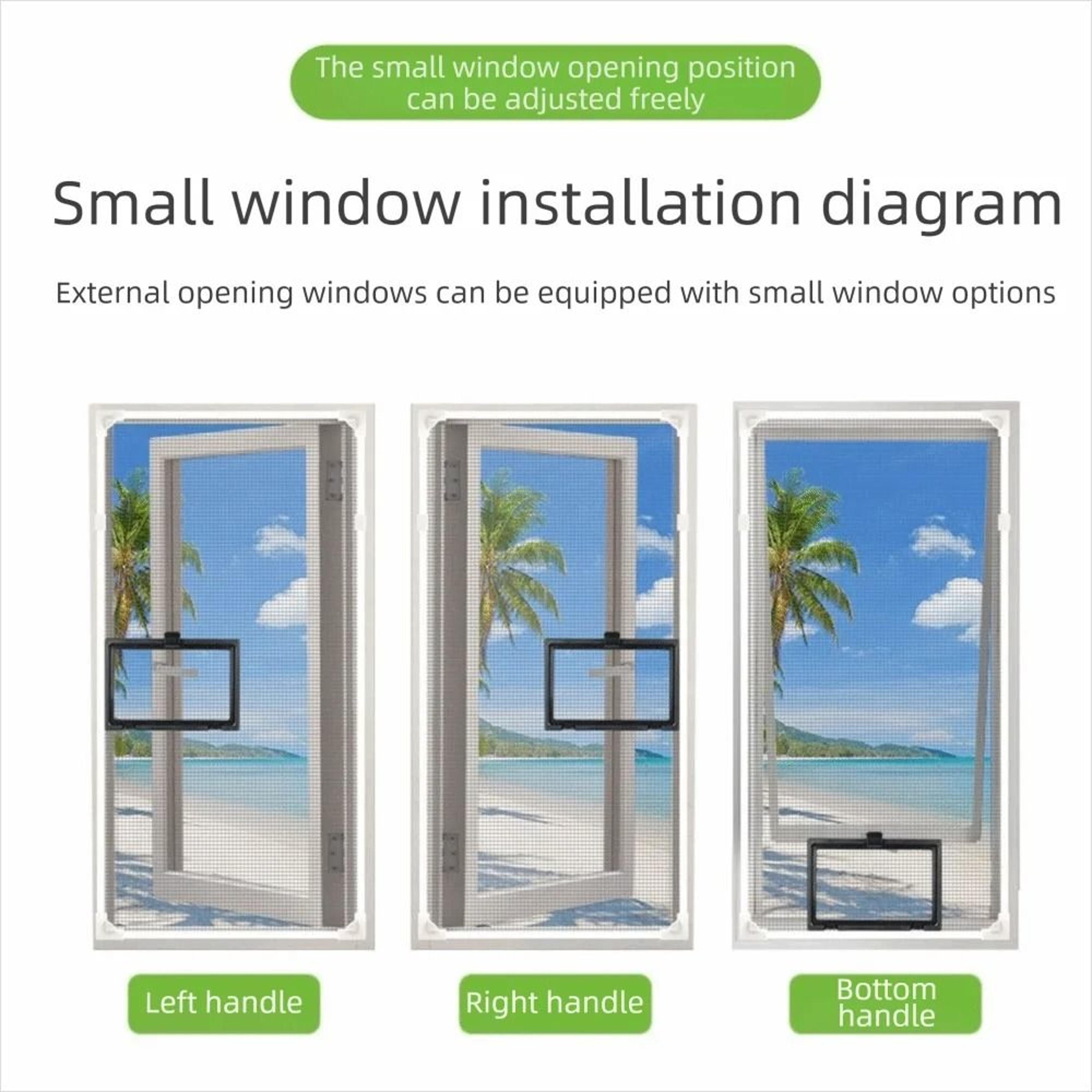 Practical External Opening DIY Removable Window Screen Net 5