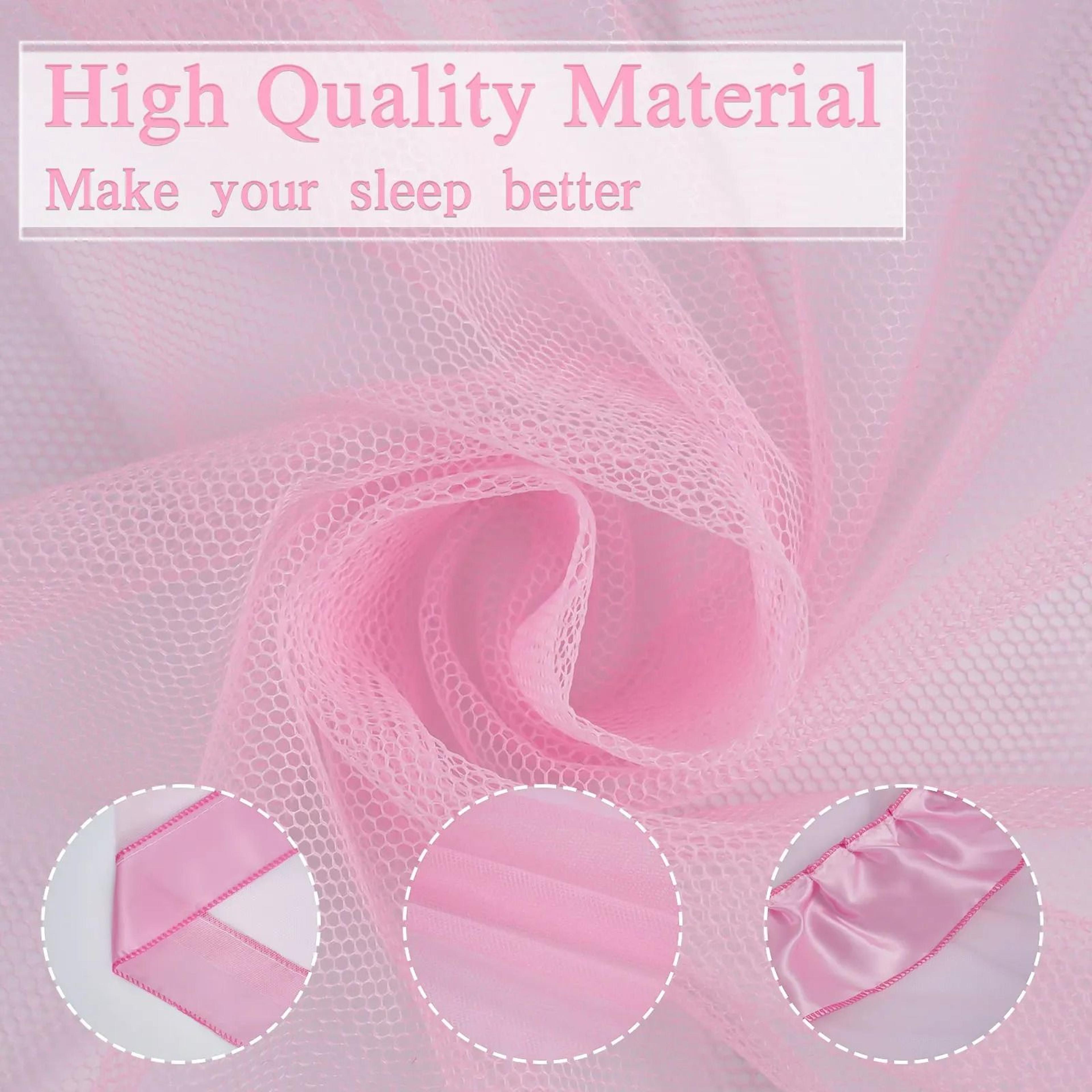 Princess Pink Twin Bed Canopy Curtains 2