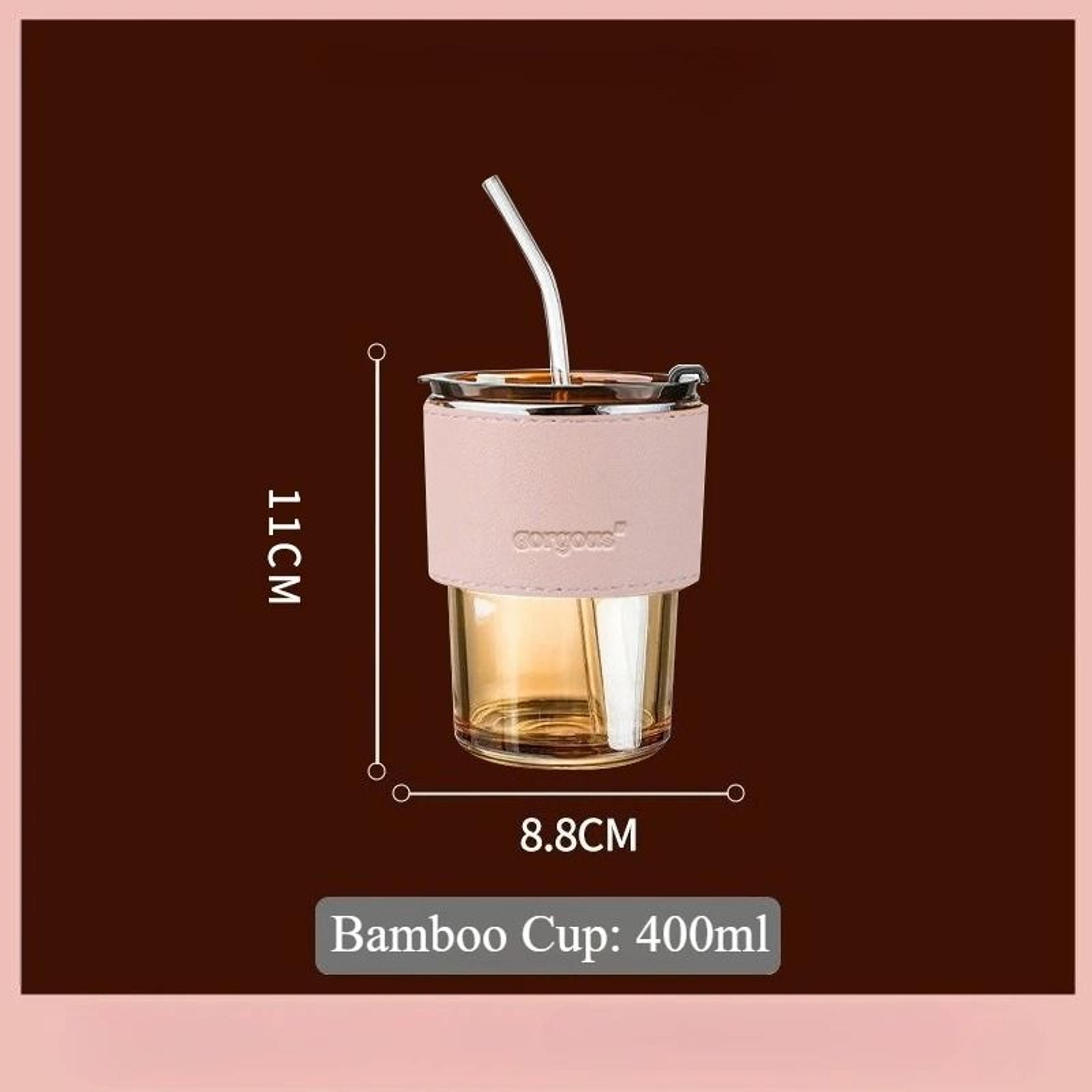 Reusable Glass Sipper Cup With Lid  Straw 7