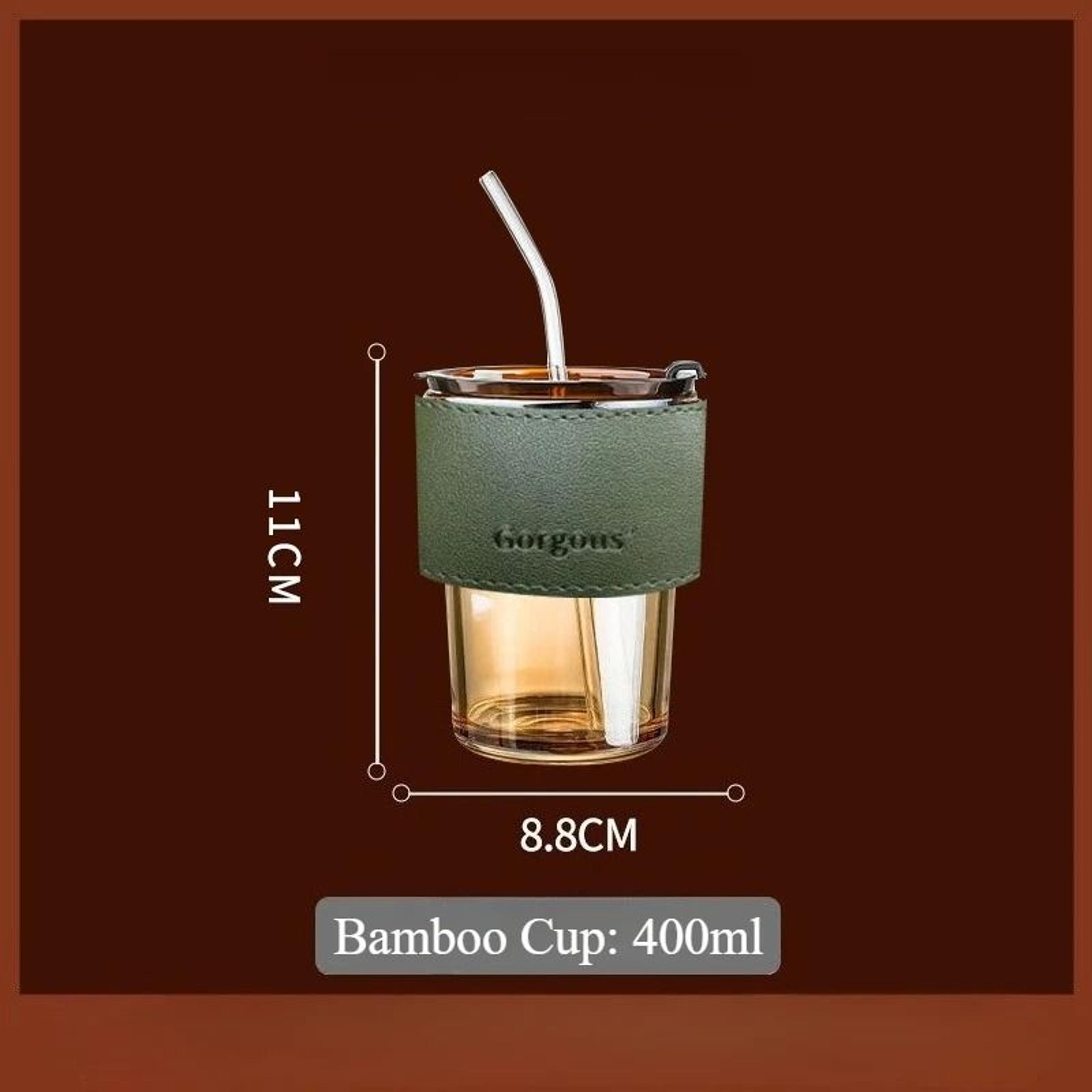 Reusable Glass Sipper Cup With Lid  Straw 8