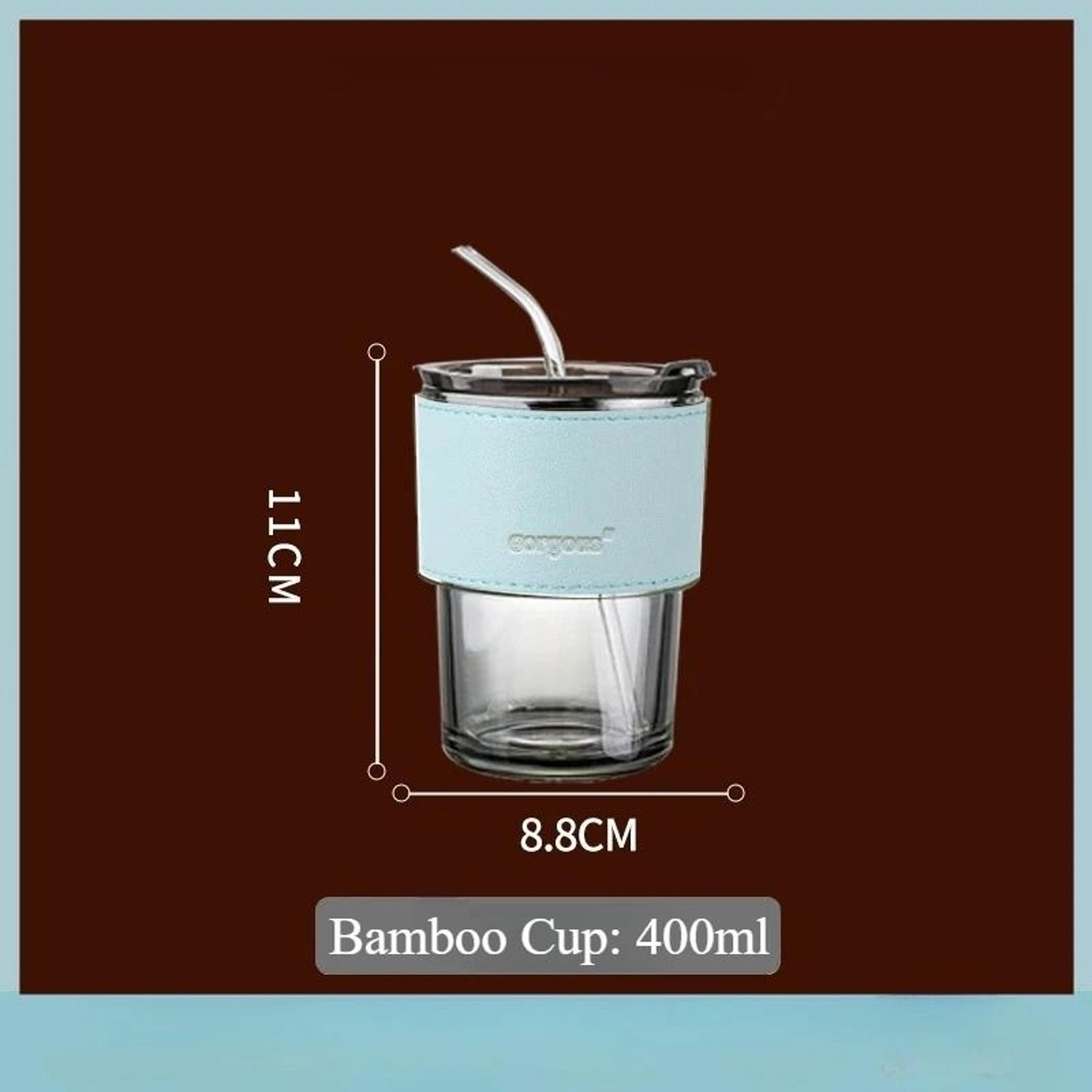 Reusable Glass Sipper Cup With Lid  Straw 11