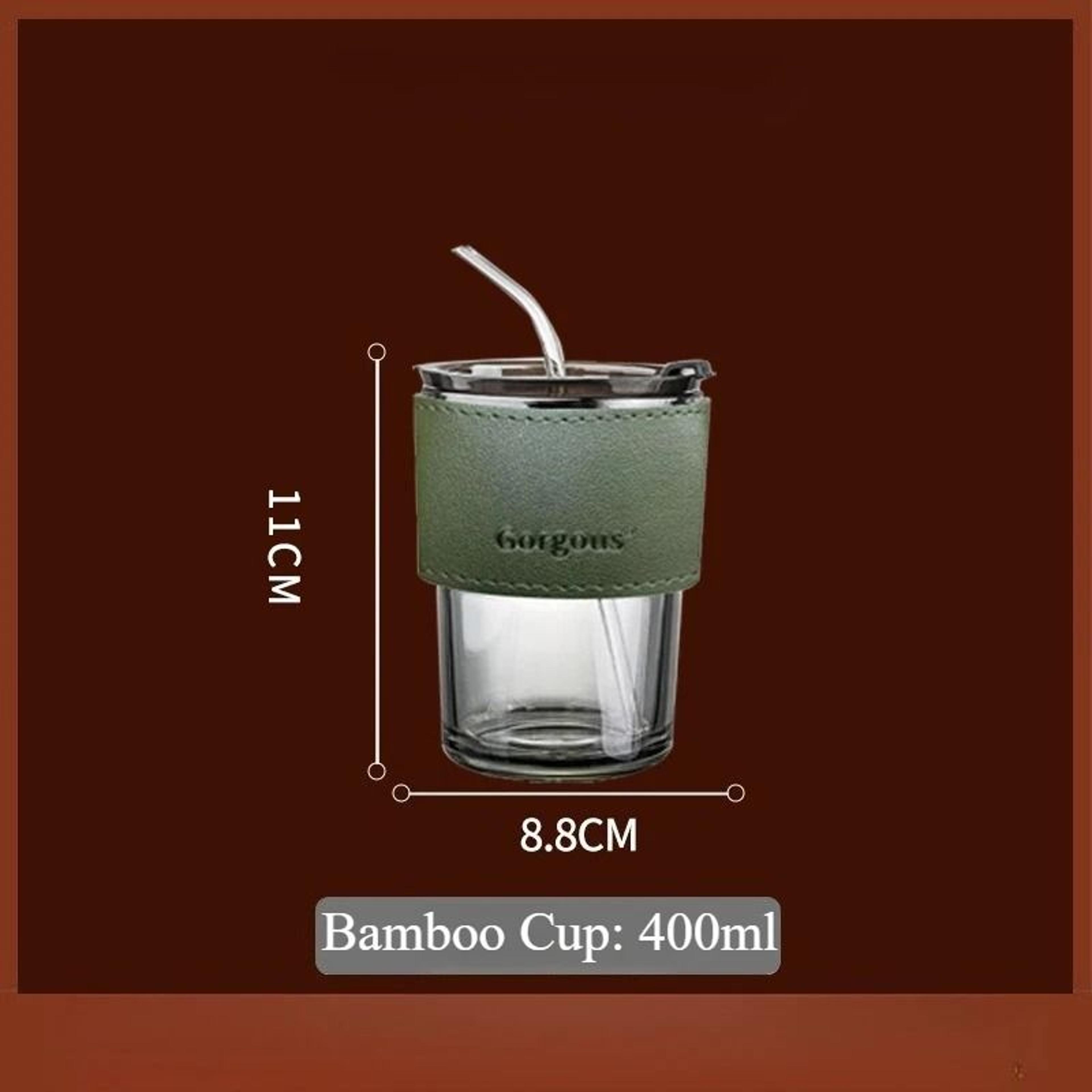 Reusable Glass Sipper Cup With Lid  Straw 12