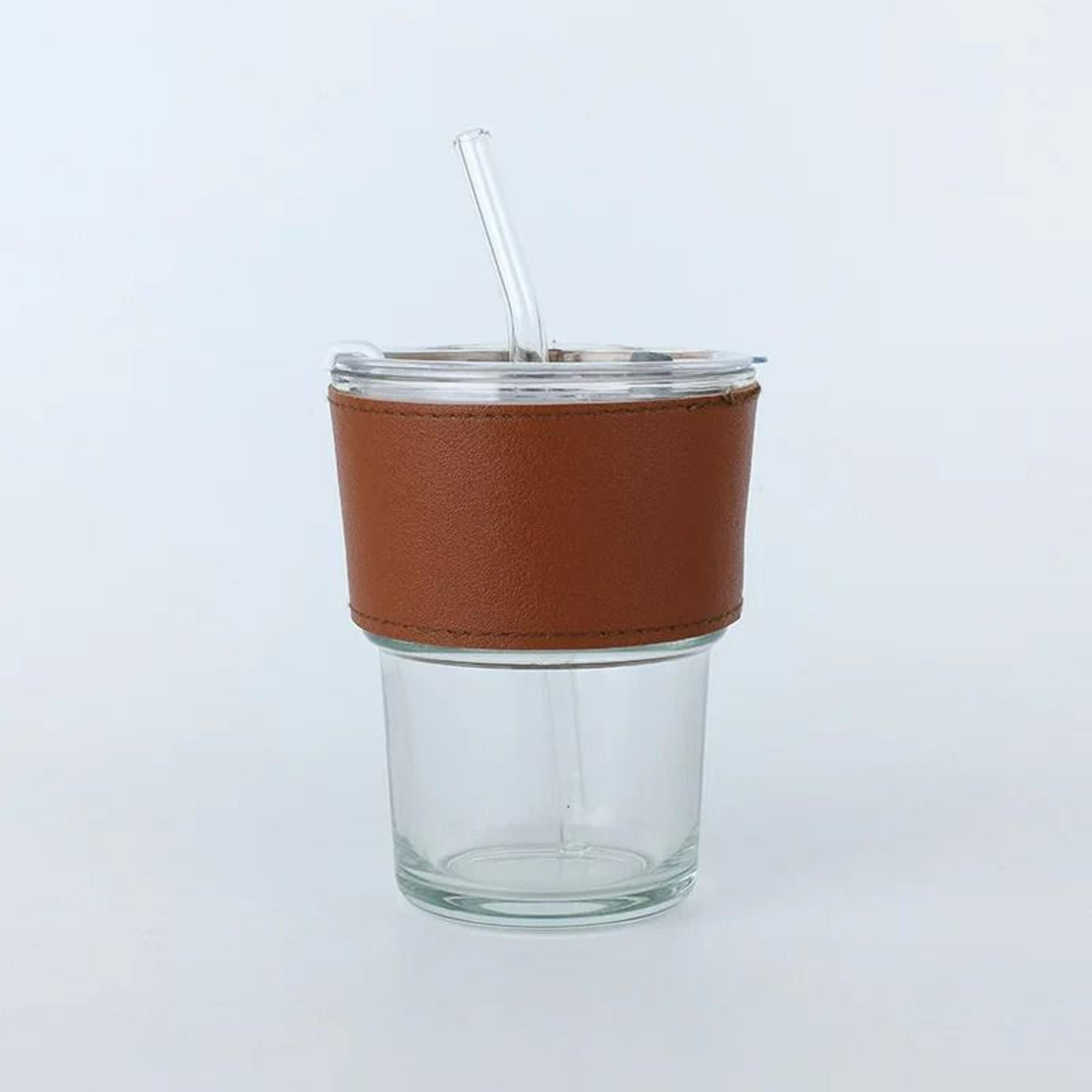 Reusable Glass Sipper Cup With Lid  Straw 15