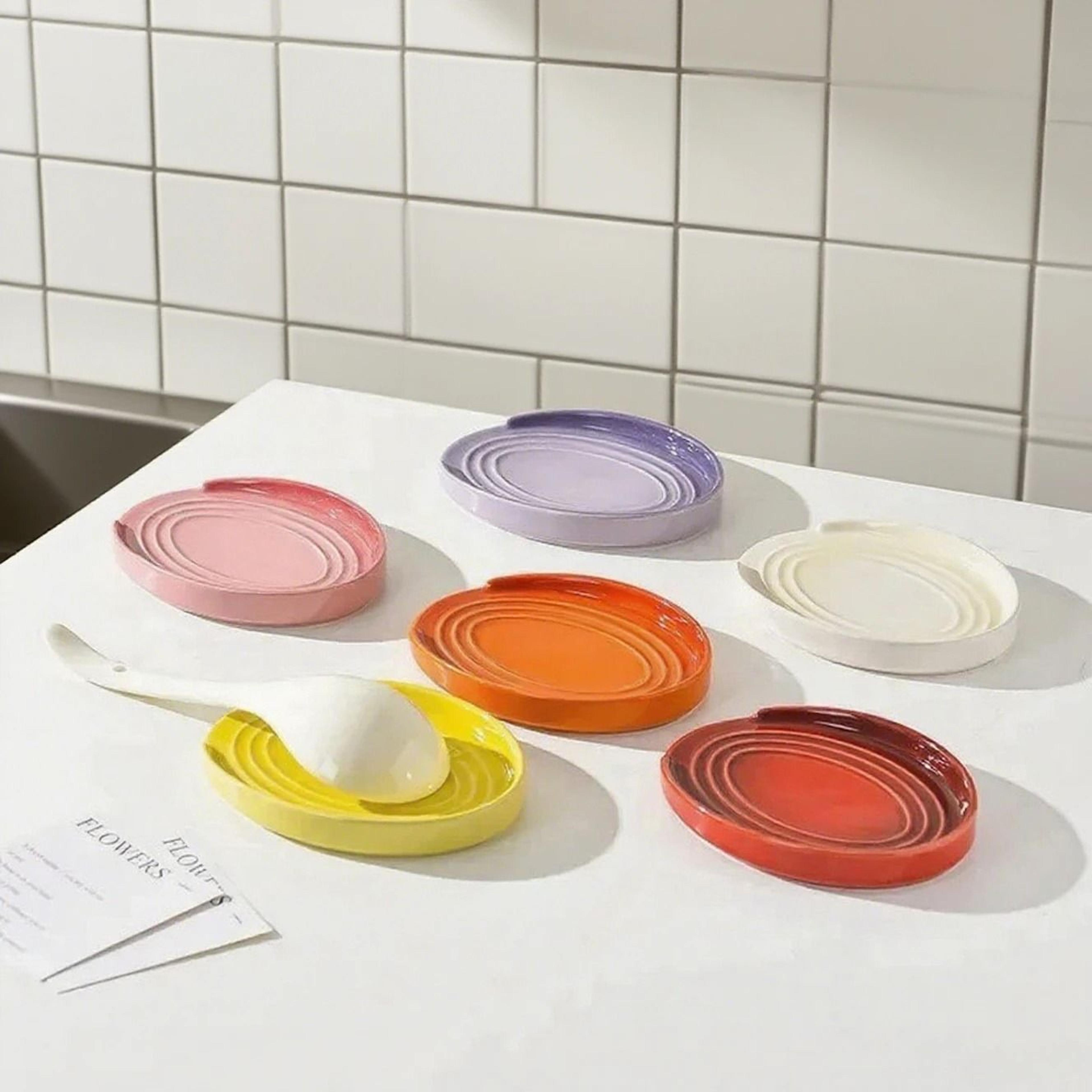 Ceramic Storage Rack Tray  Pot Lid Spoon Rest 2