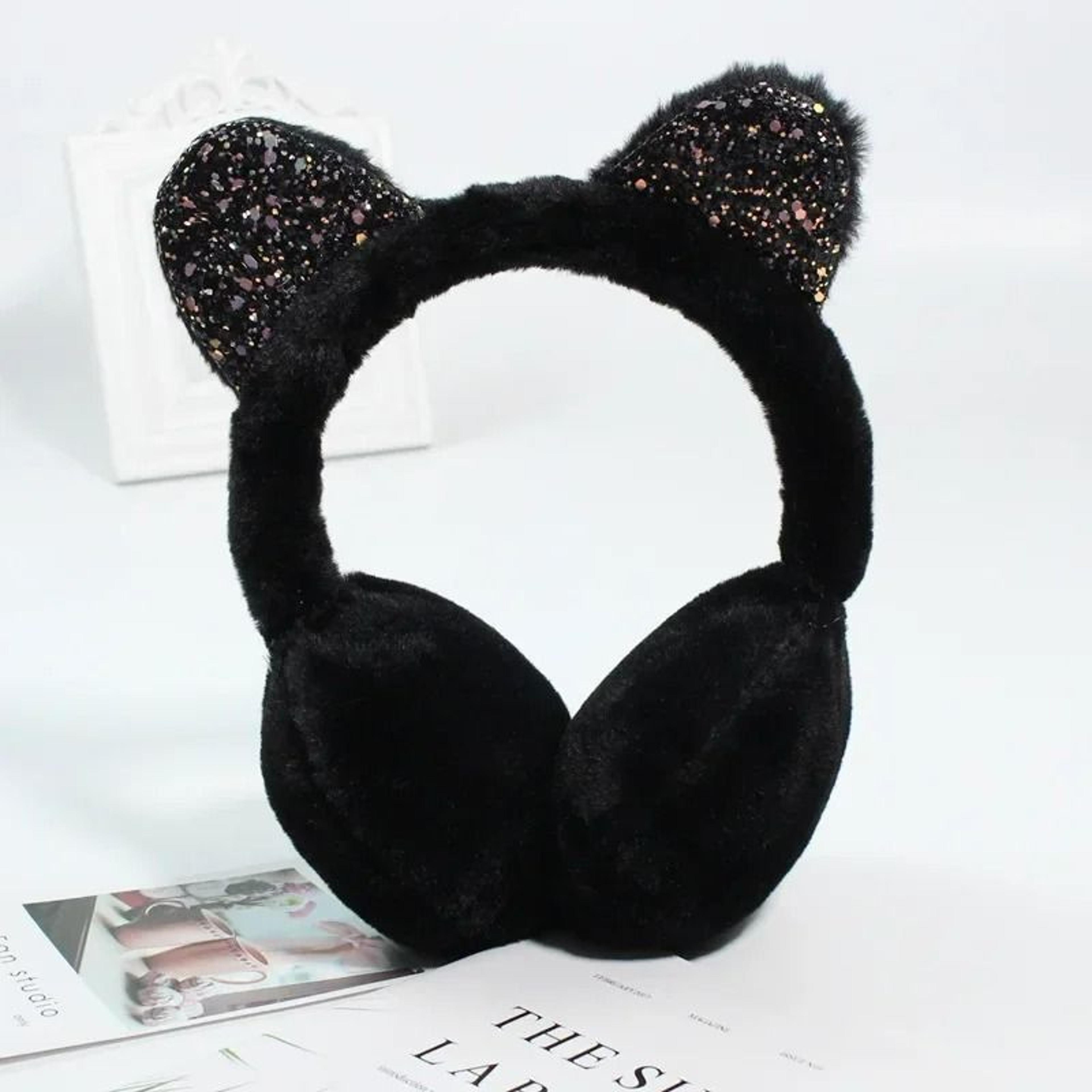 Soft Plush Cute Cat Ear Foldable Winter Earmuffs 6