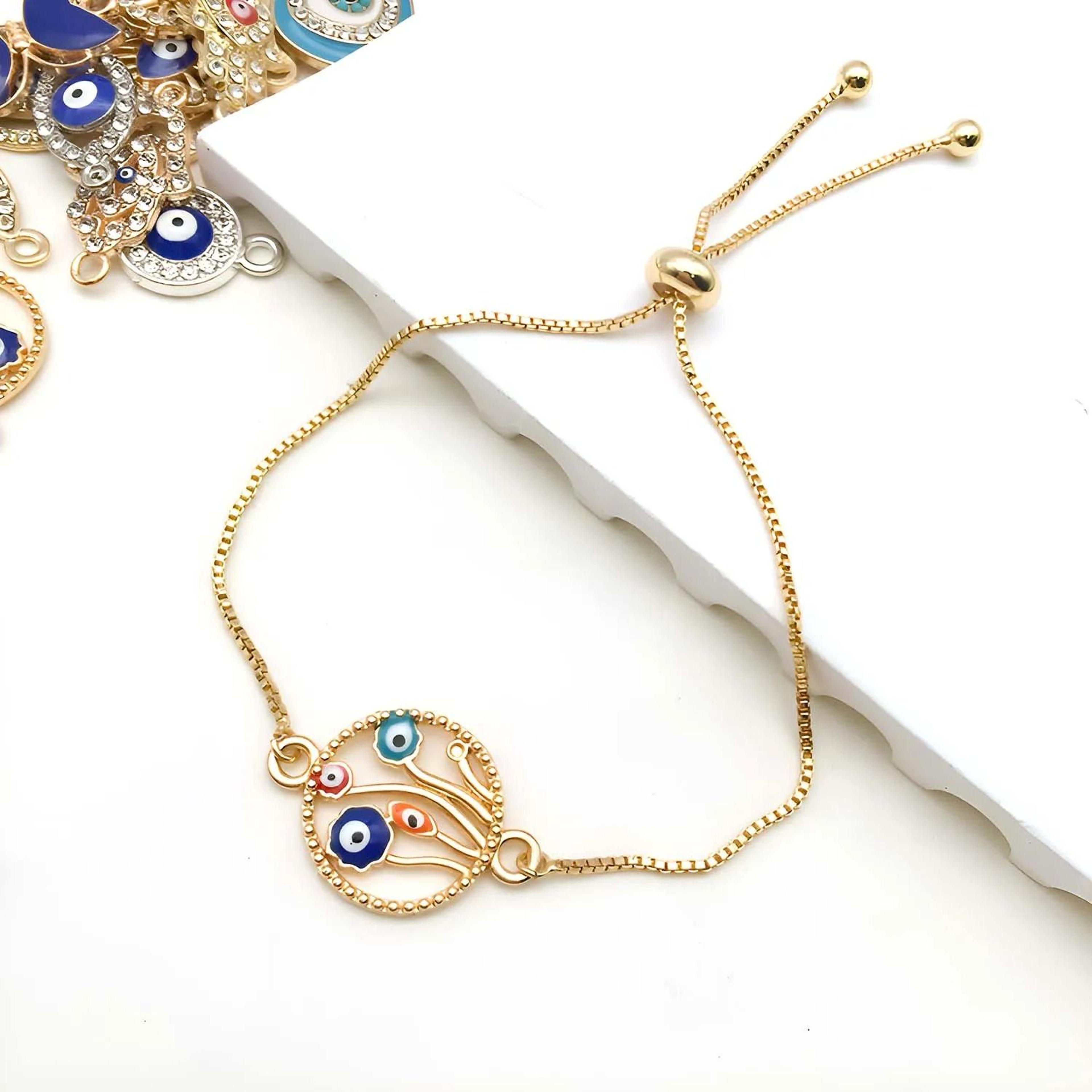 Palm Eye Devils Eye Rhinestone Connector Charms 4