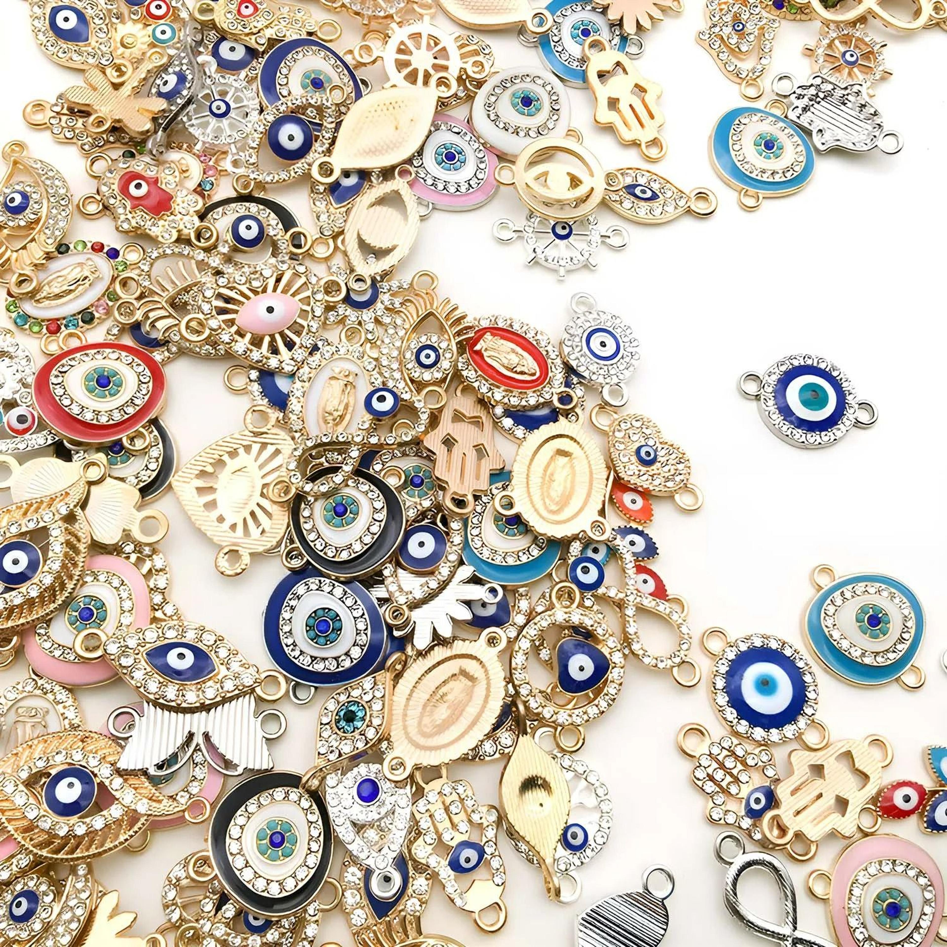 Palm Eye Devils Eye Rhinestone Connector Charms 5