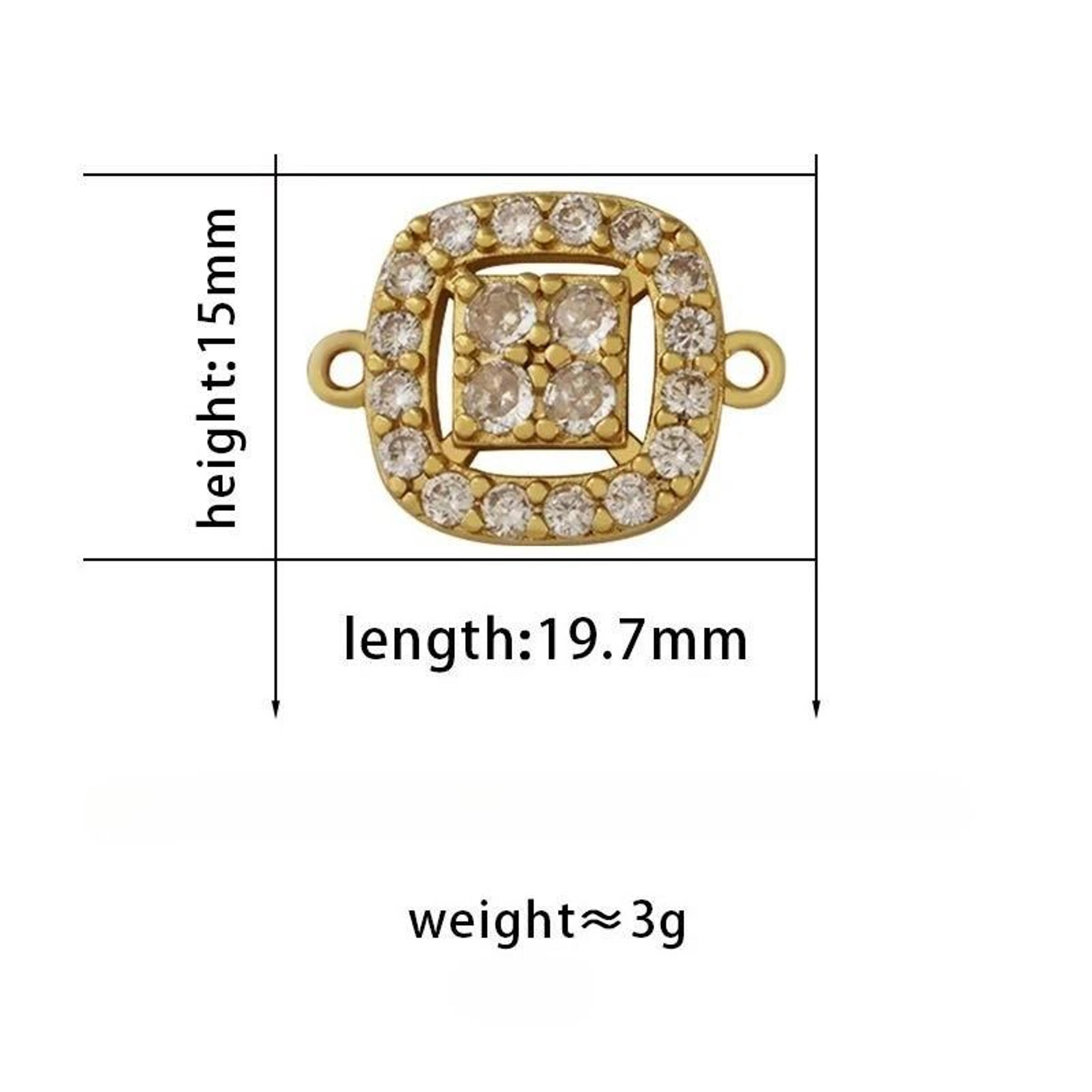Palm Eye Devils Eye Rhinestone Connector Charms 12