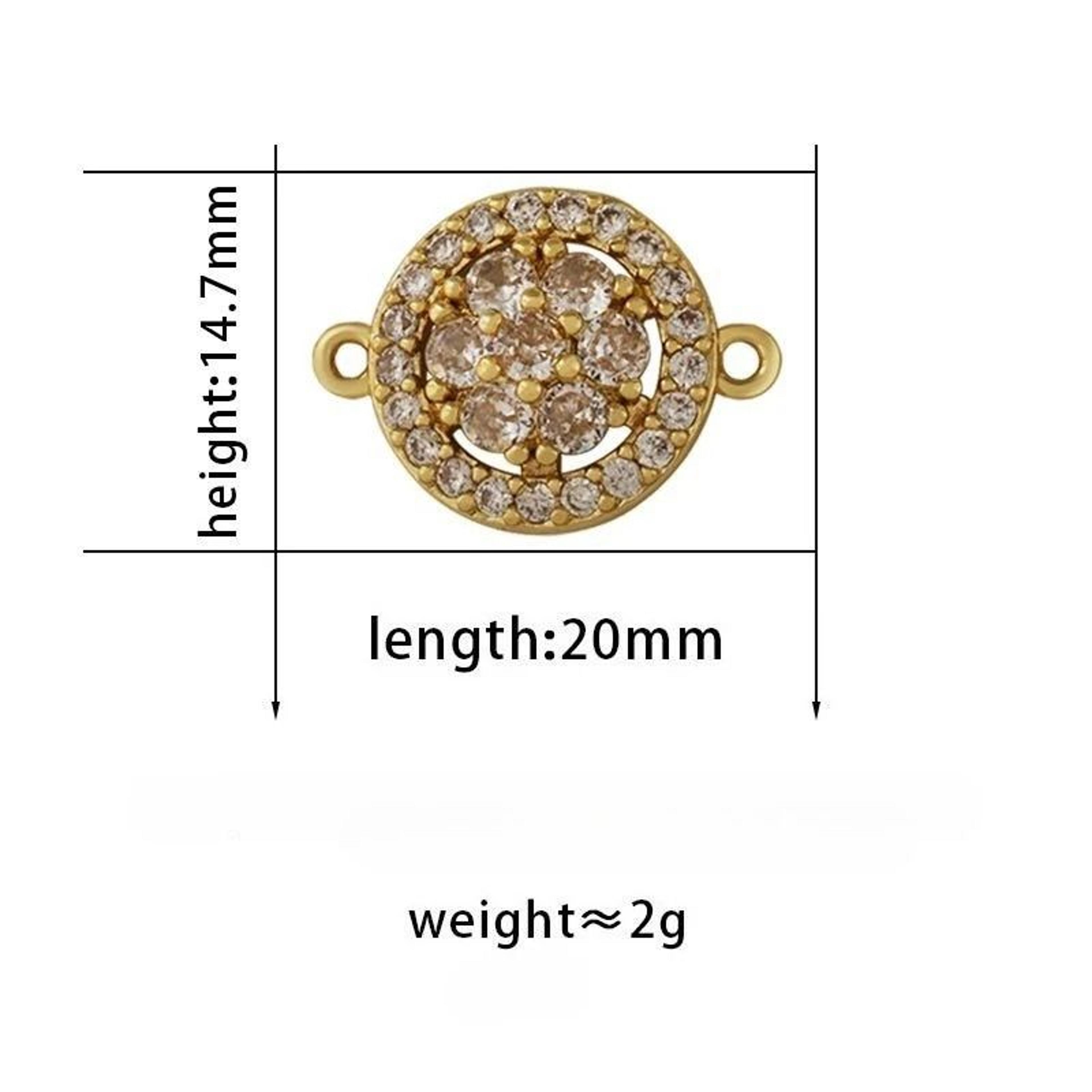 Palm Eye Devils Eye Rhinestone Connector Charms 17