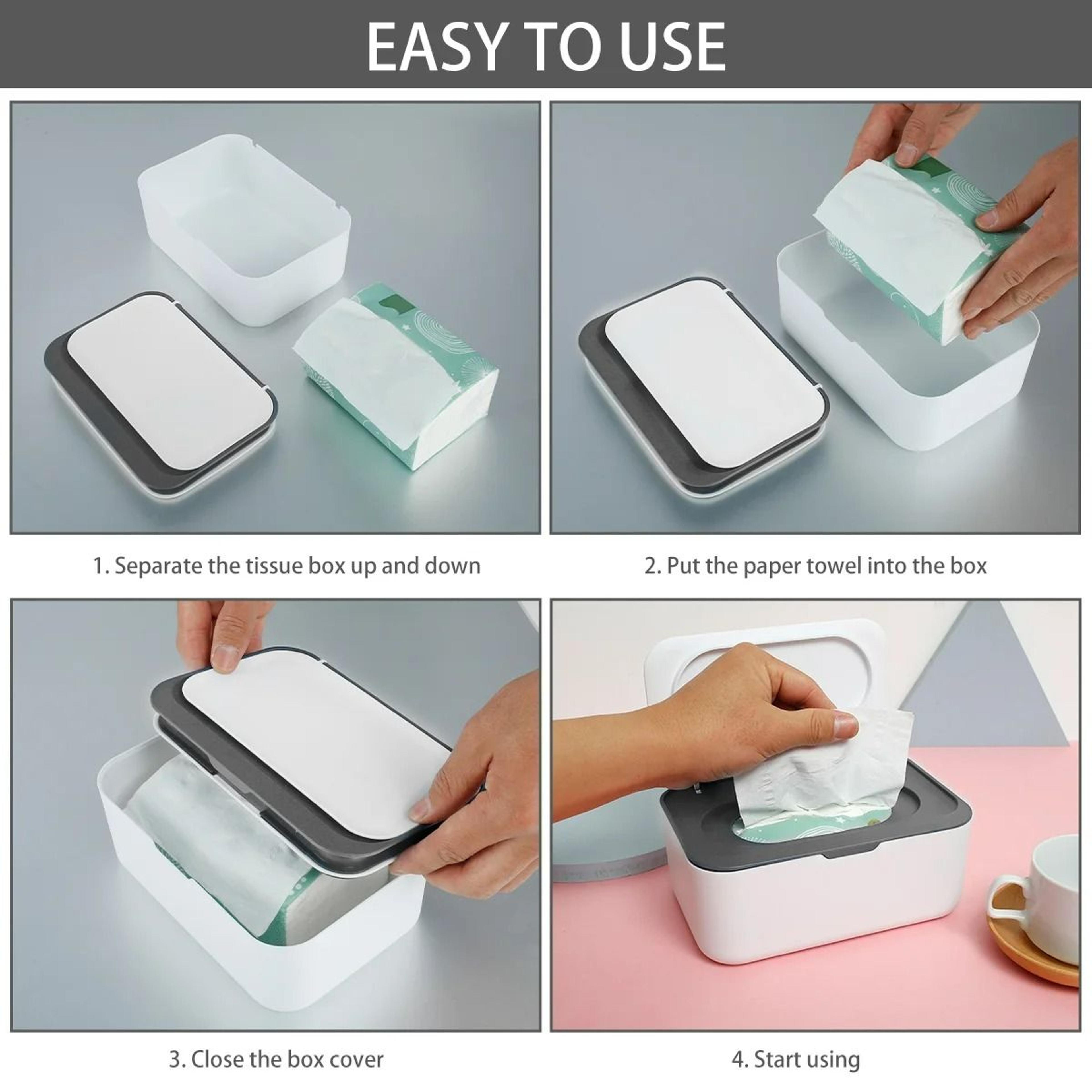 Portable Dustproof Wet Tissue  Napkin Storage Dispenser Box 5