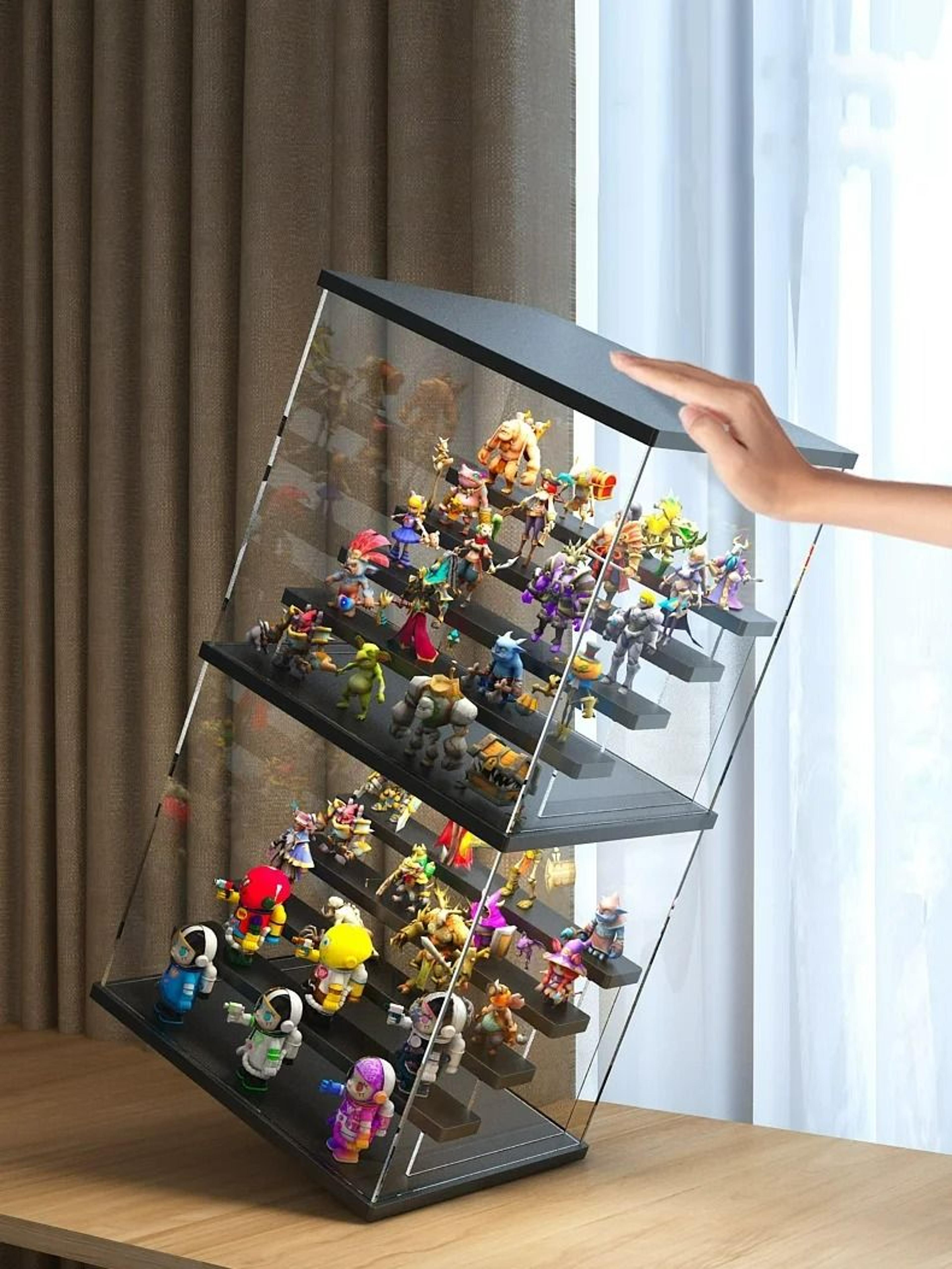 Clear Acrylic Display Case With LED Light 3