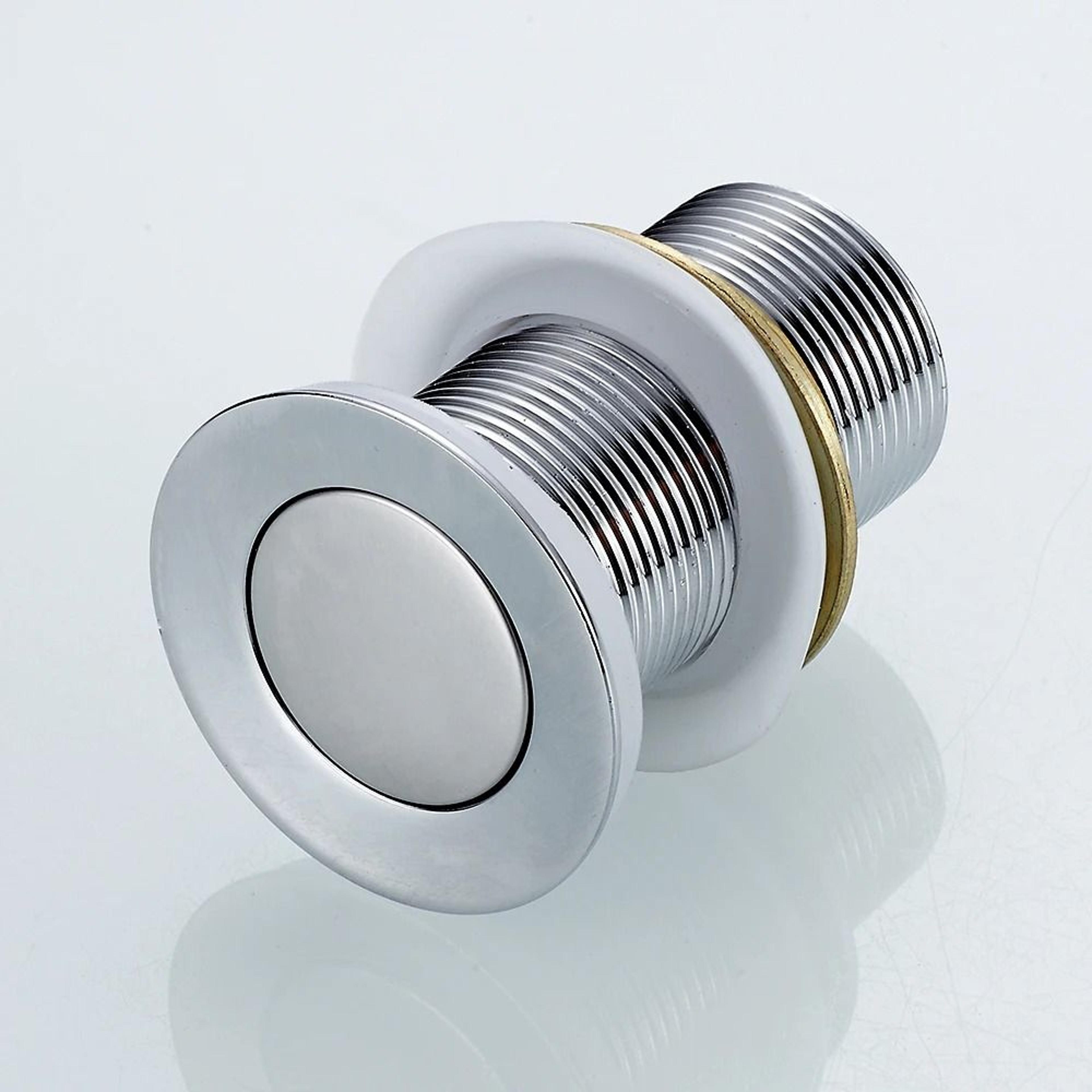 Solid Brass PushButton FlipTop Bathroom Sink Drain 3