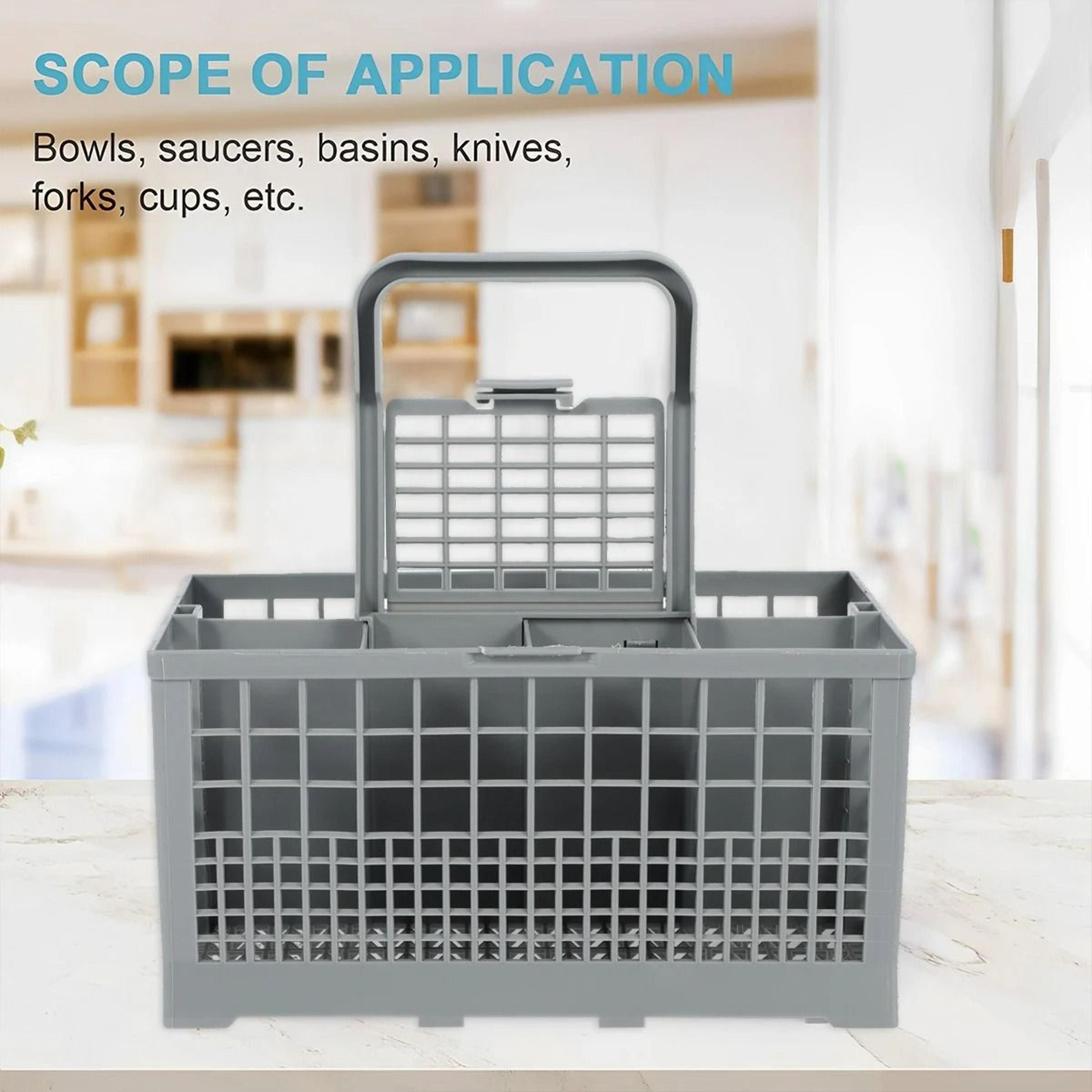 Universal Foldable Dishwasher Silverware  Cutlery Basket Replacement 4